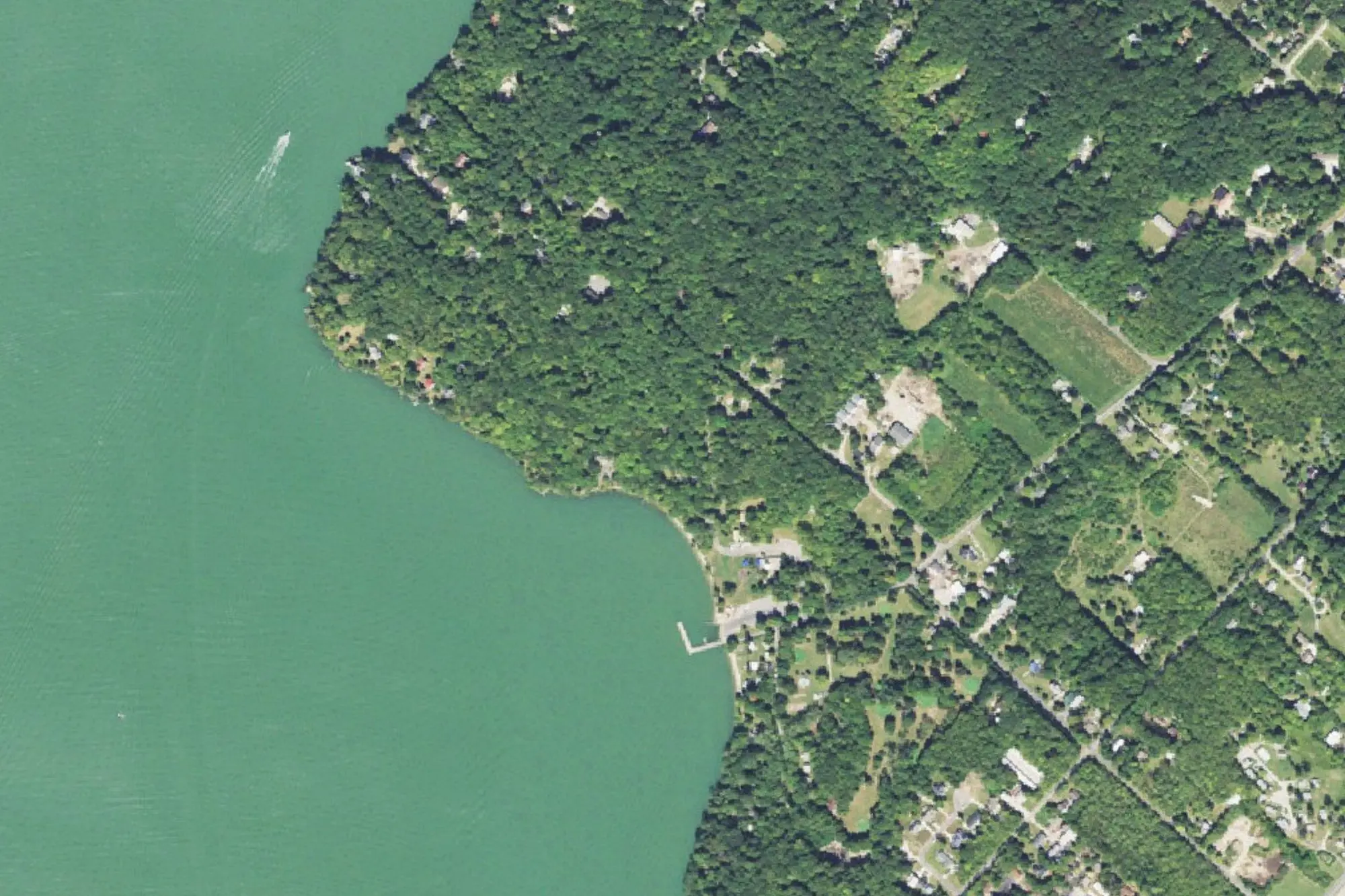 Aerial view of South Bass Island State Park
