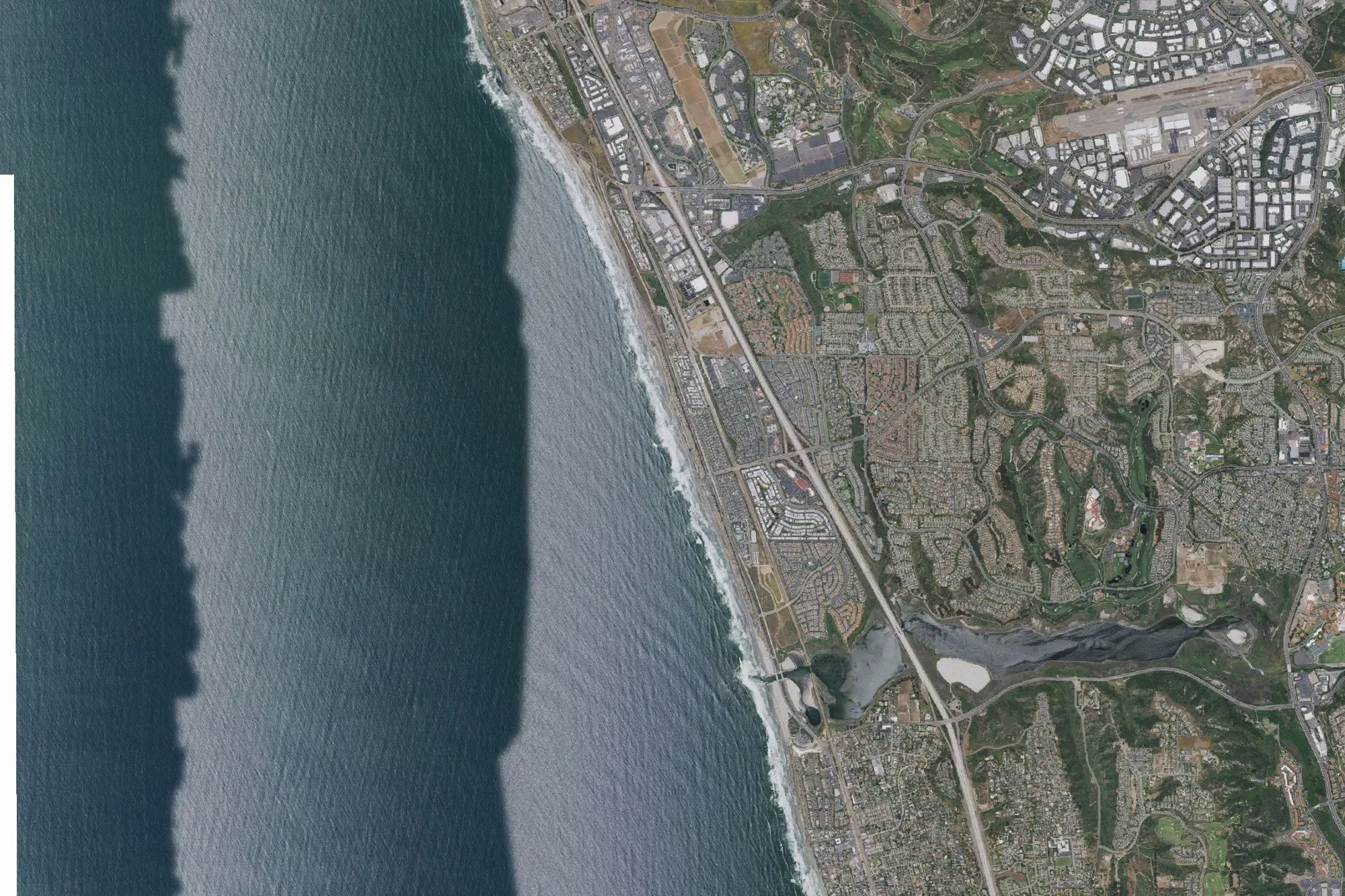 Aerial view of South Carlsbad State Beach