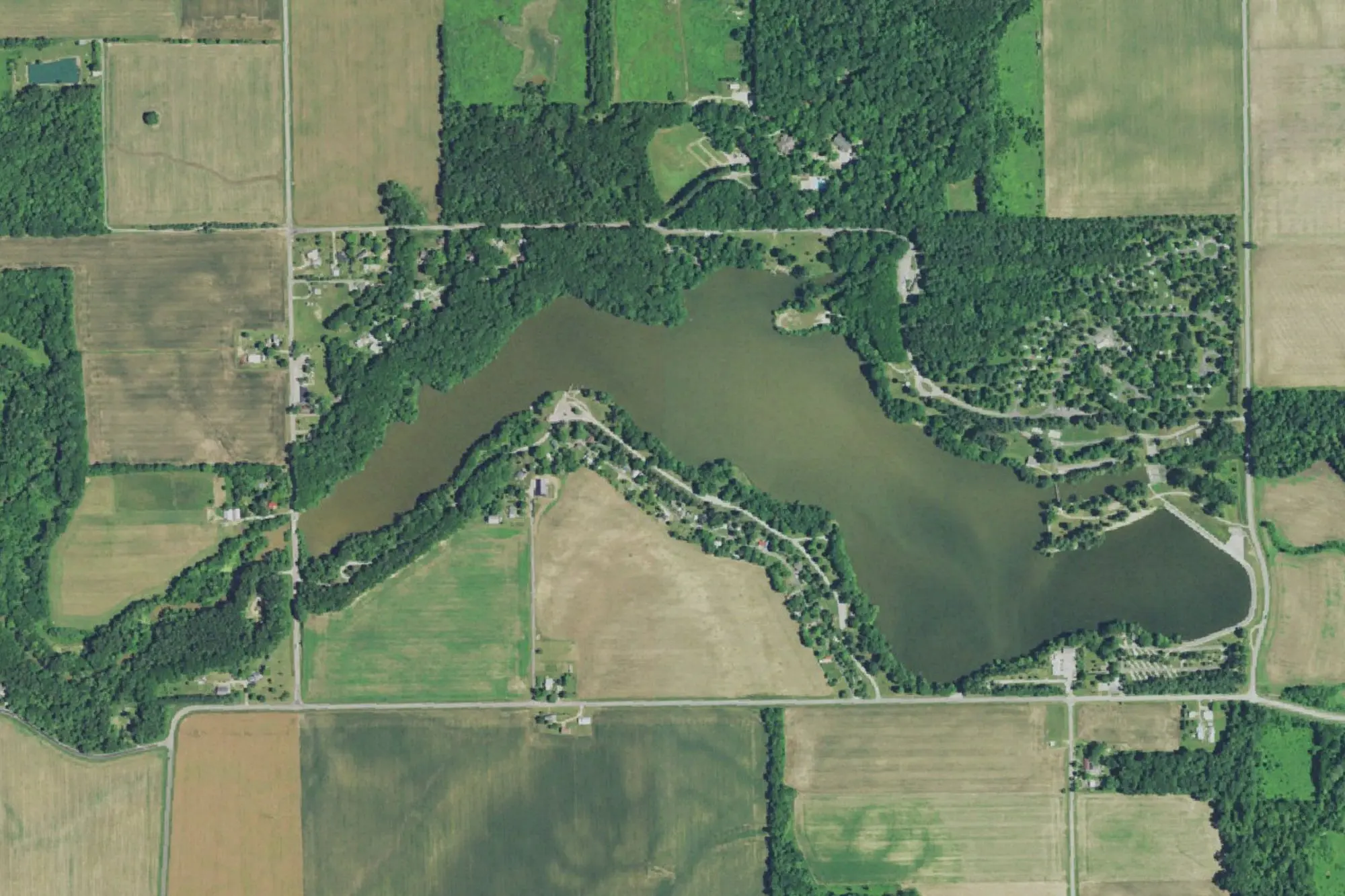 Aerial view of Harrison Lake State Park