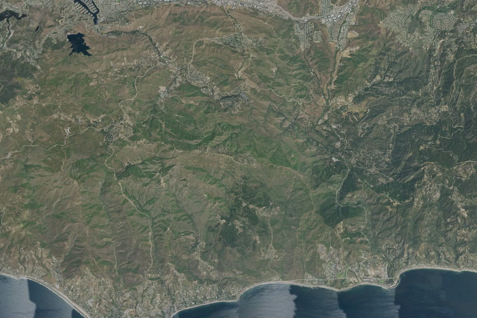 Aerial view of Malibu Creek State Park