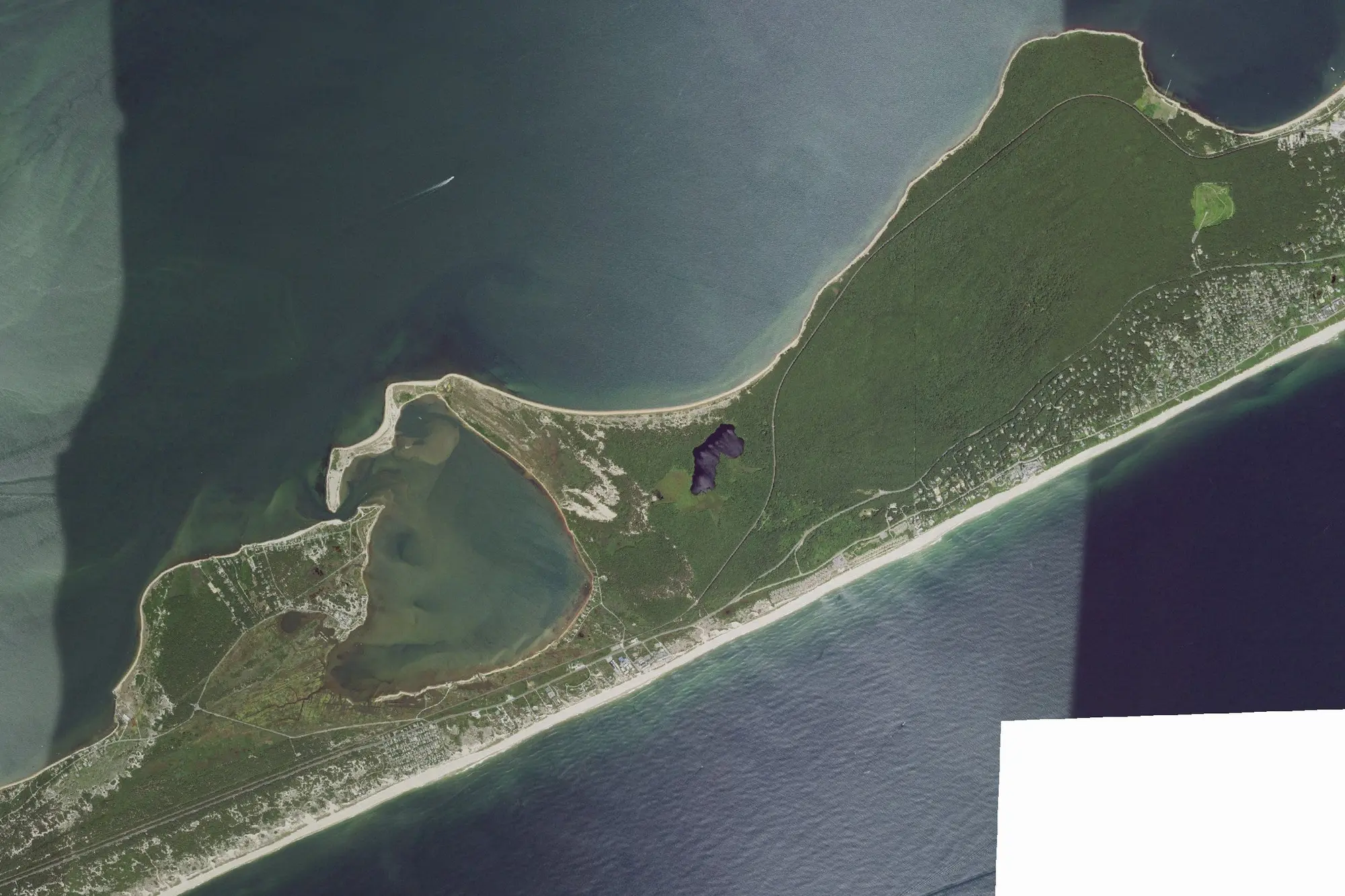 Aerial view of Hither Hills State Park