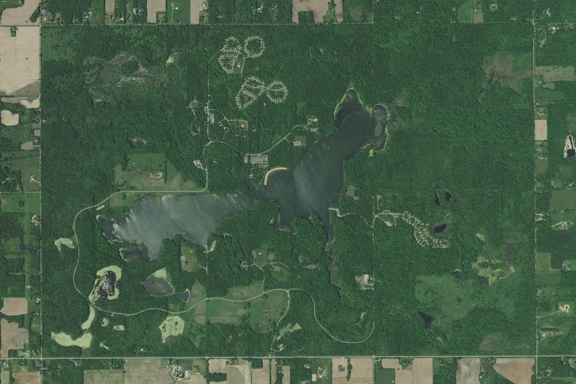 Aerial view of Potato Creek State Park