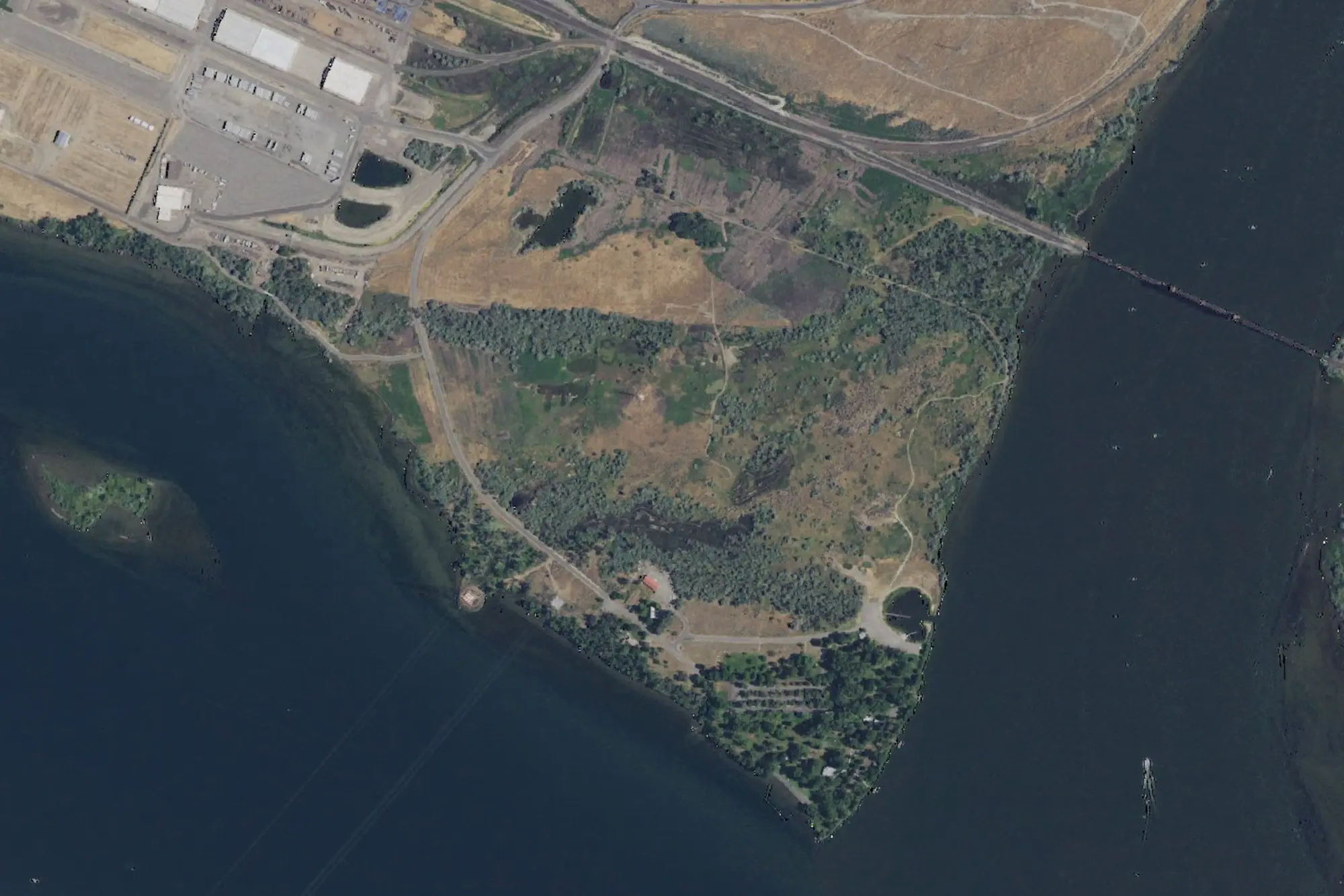 Aerial view of Sacajawea