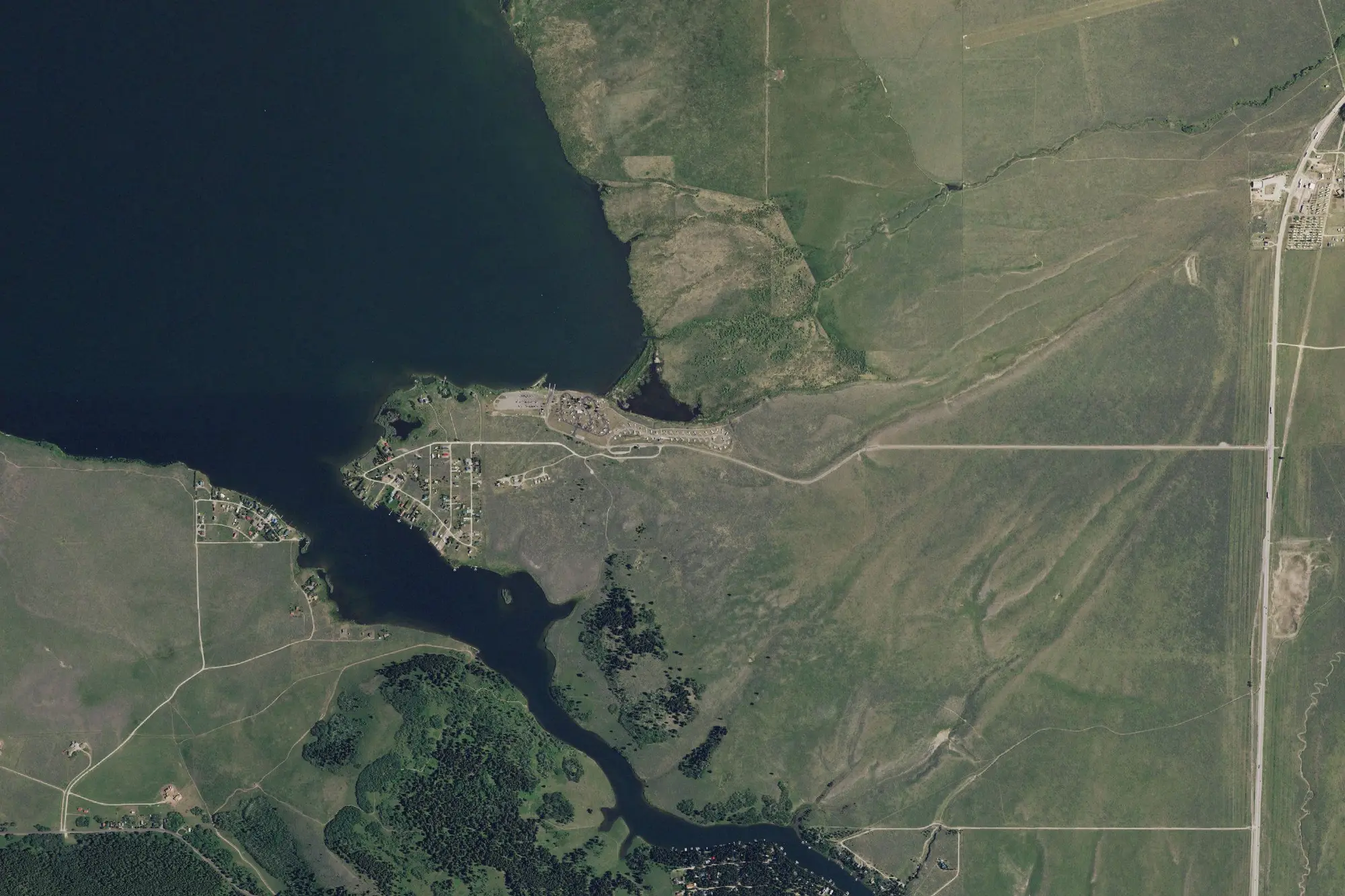 Aerial view of Henrys Lake State Park