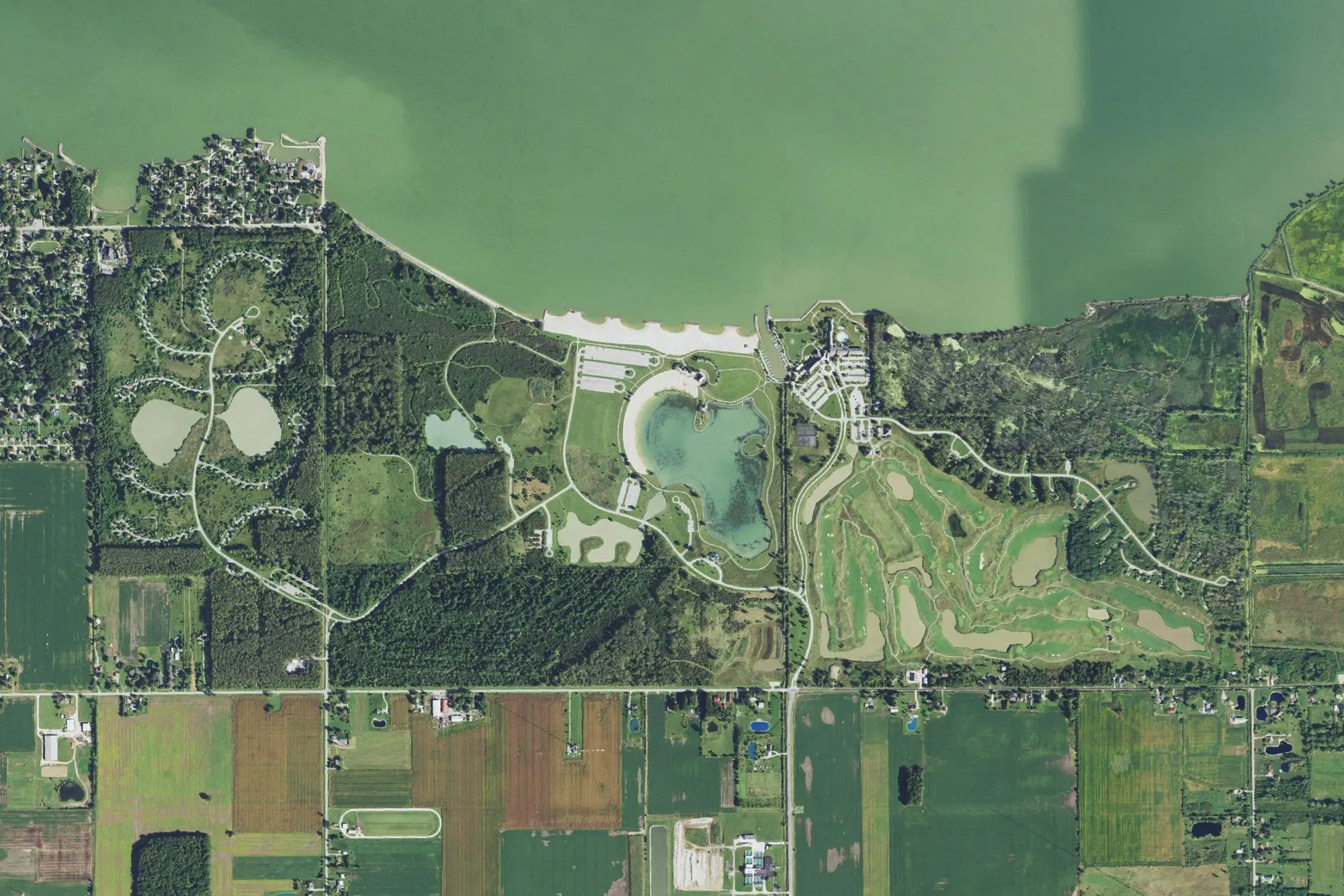 Aerial view of Maumee Bay State Park