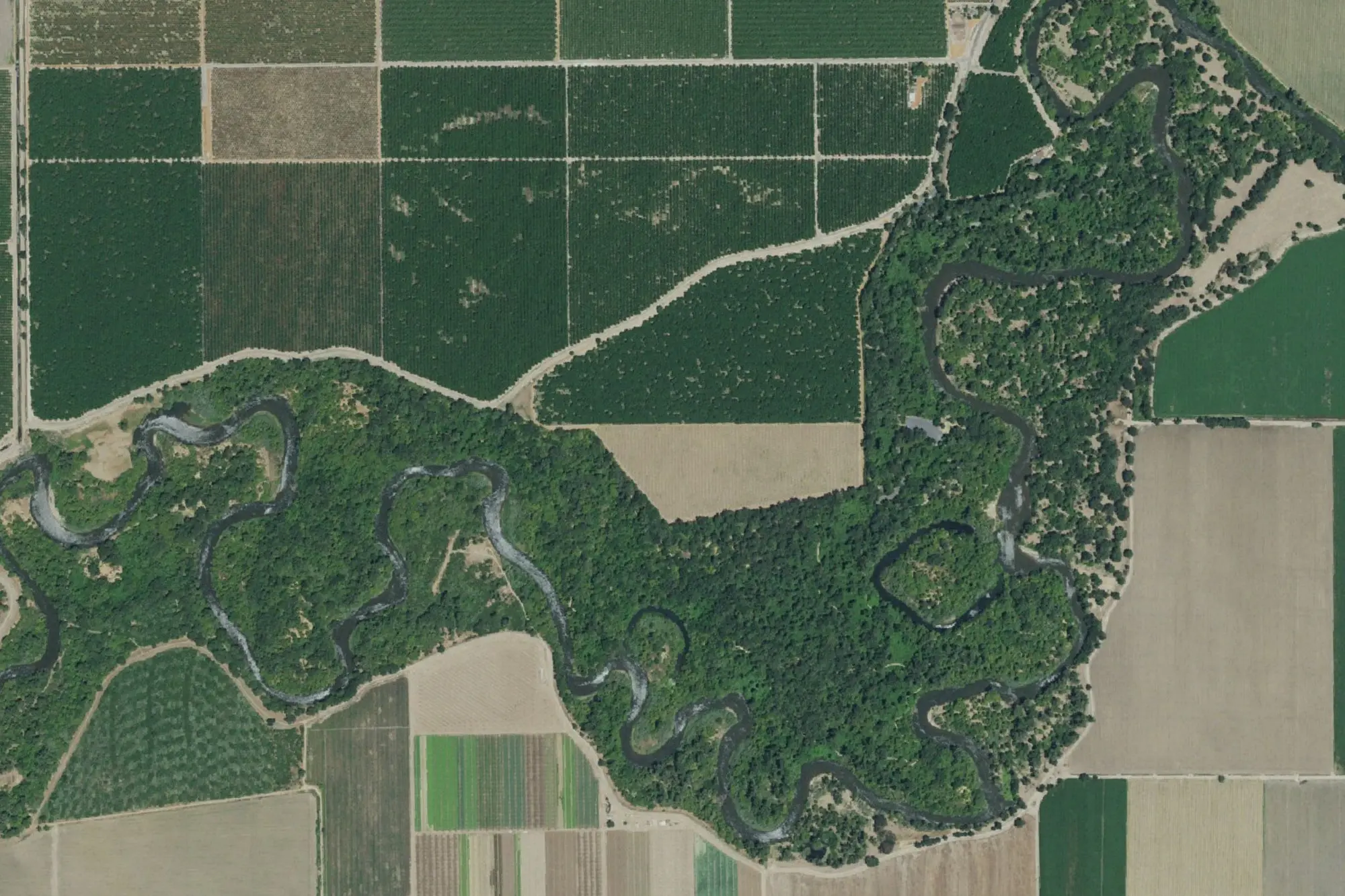 Aerial view of Caswell Memorial State Park