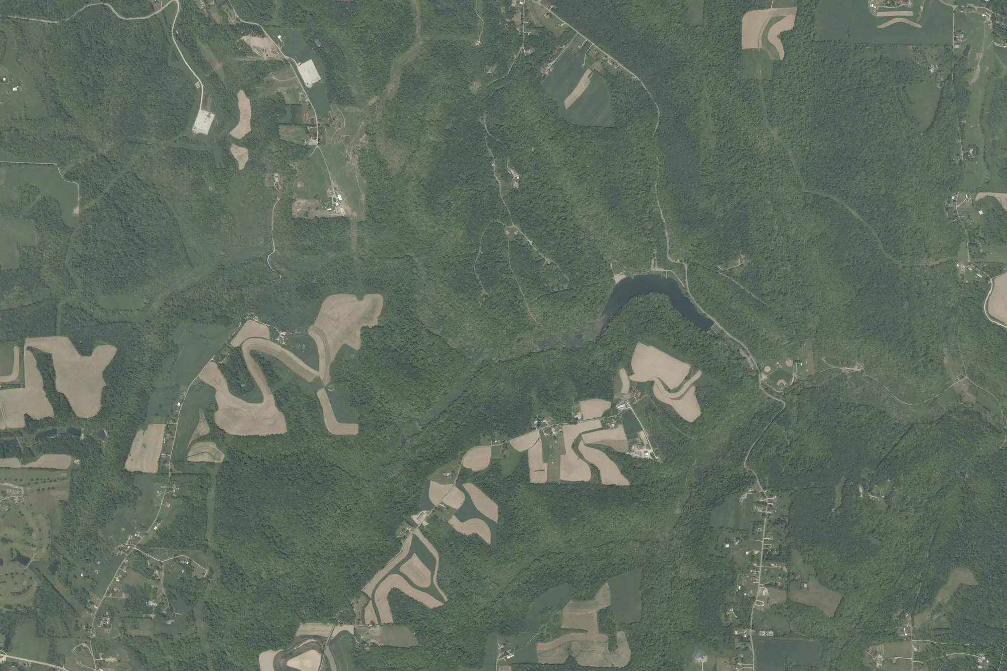 Aerial view of Jefferson Lake State Park