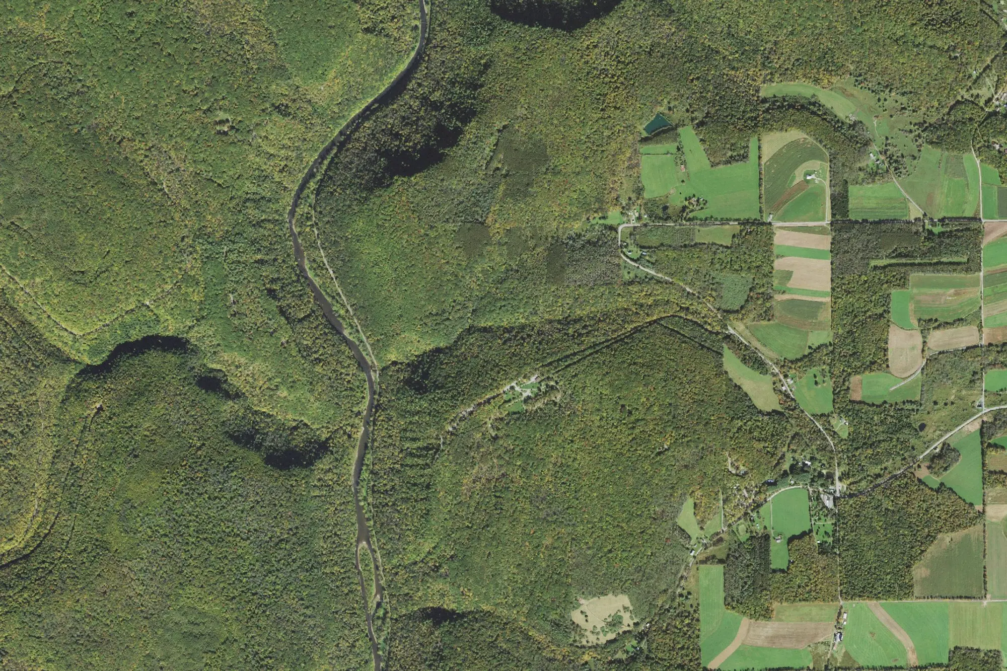 Aerial view of Leonard Harrison State Park