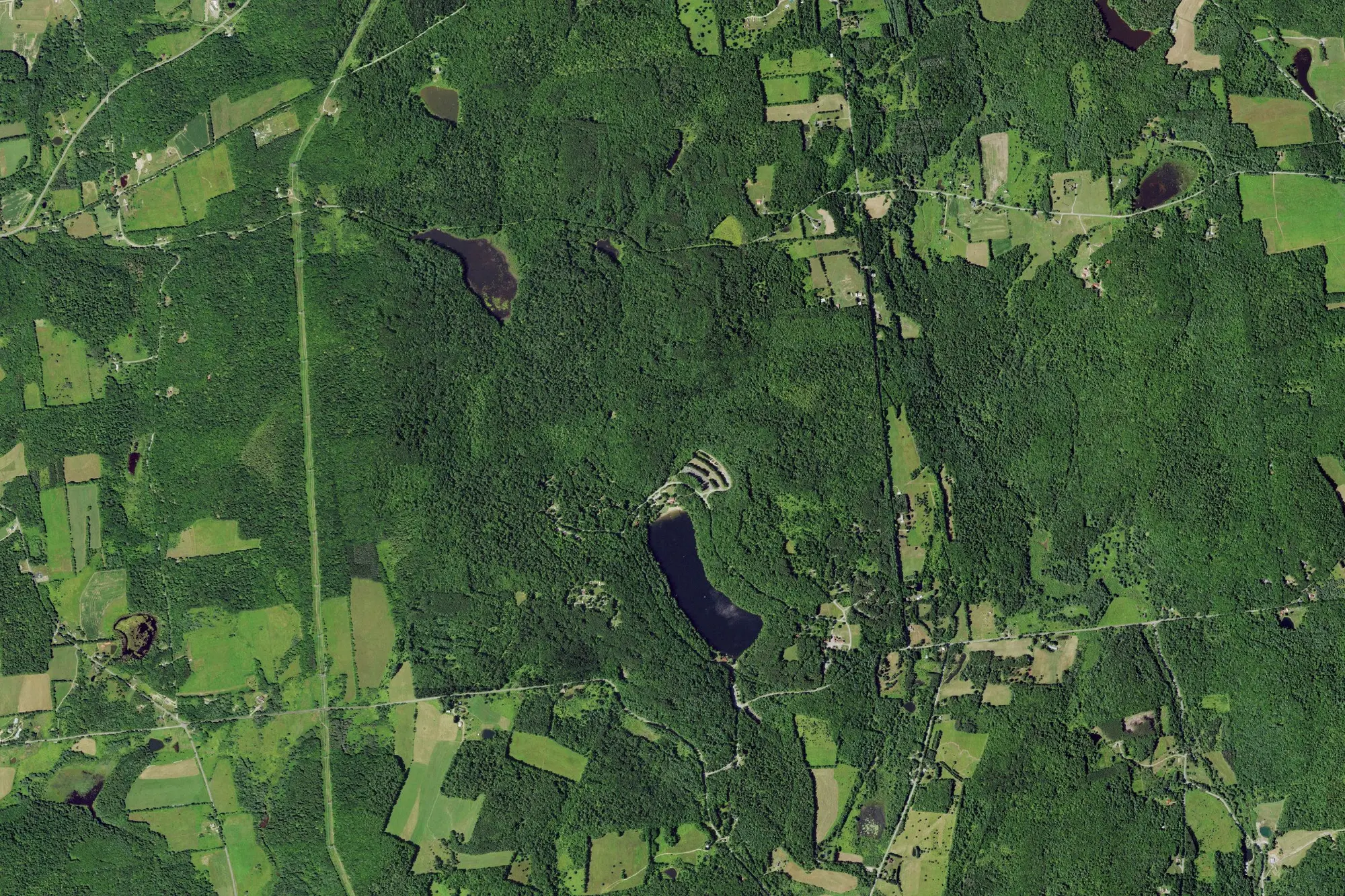 Aerial view of Gilbert Lake State Park