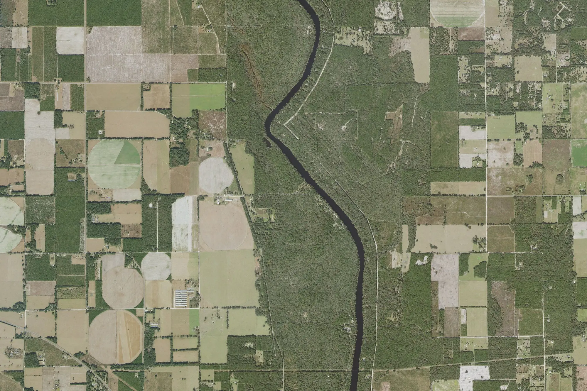 Aerial view of Lafayette Blue Springs State Park