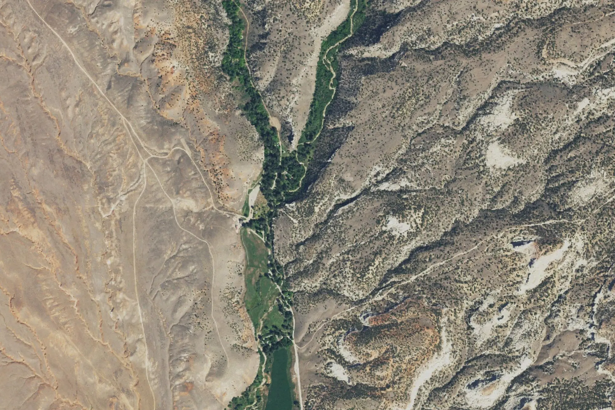 Aerial view of Medicine Lodge State Park