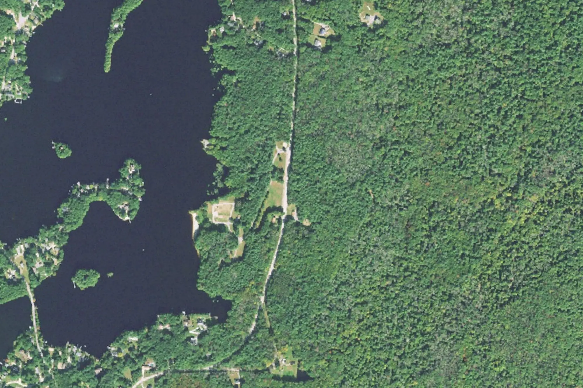 Aerial view of Quaddick State Park