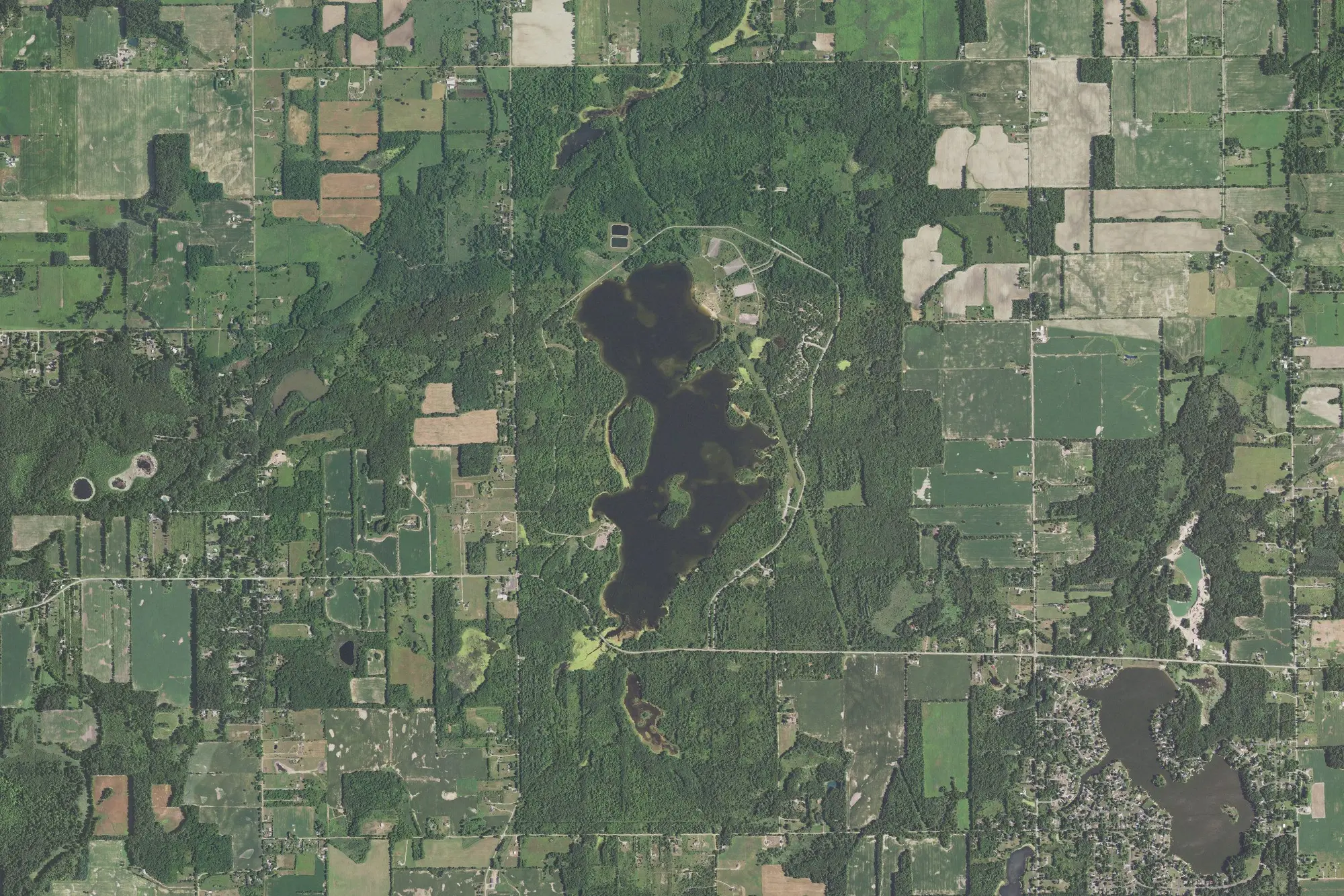 Aerial view of Sleepy Hollow State Park