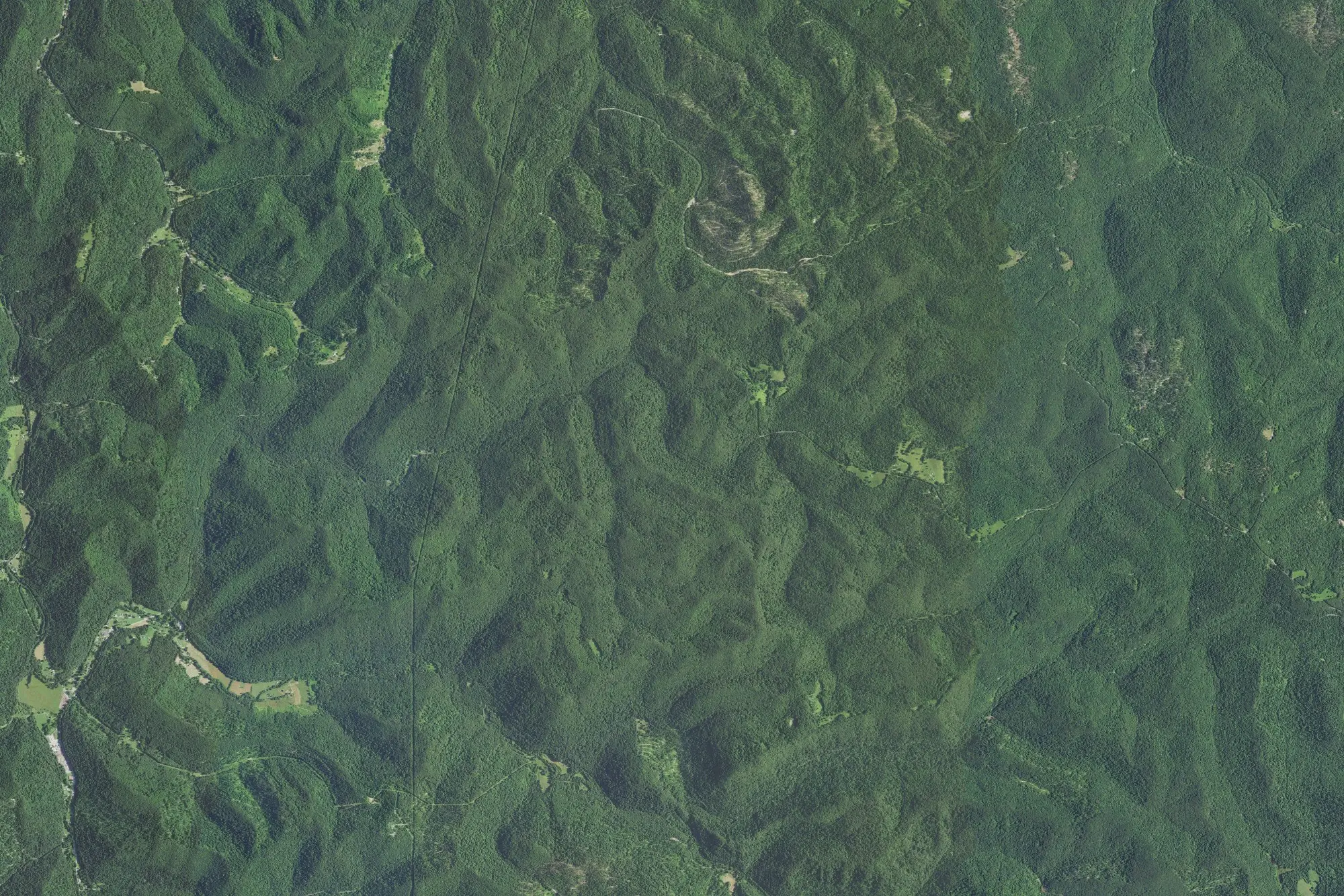 Aerial view of Holly River State Park