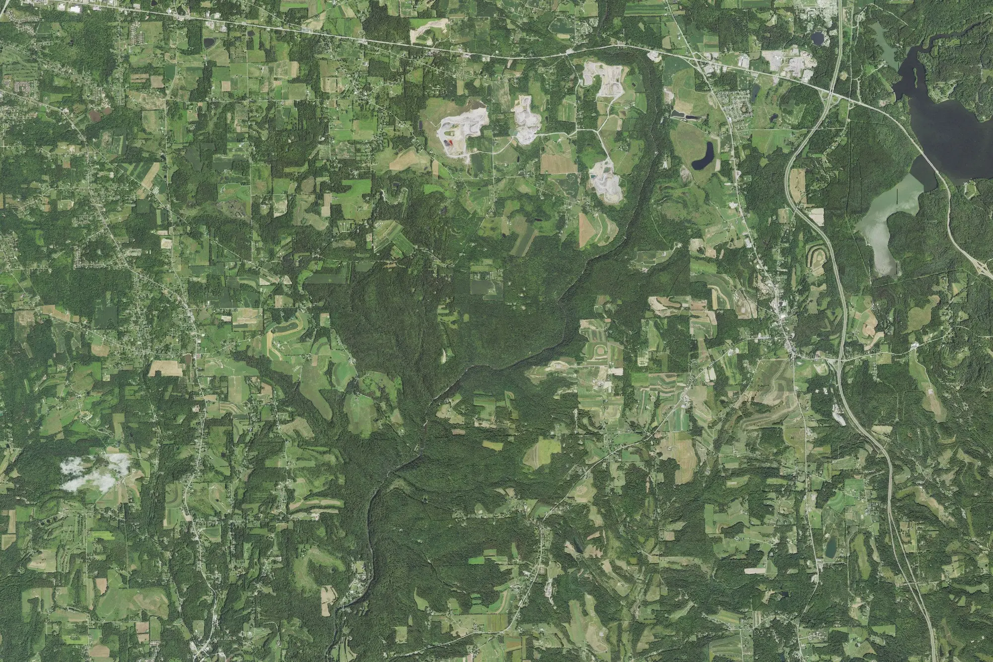 Aerial view of McConnells Mill State Park