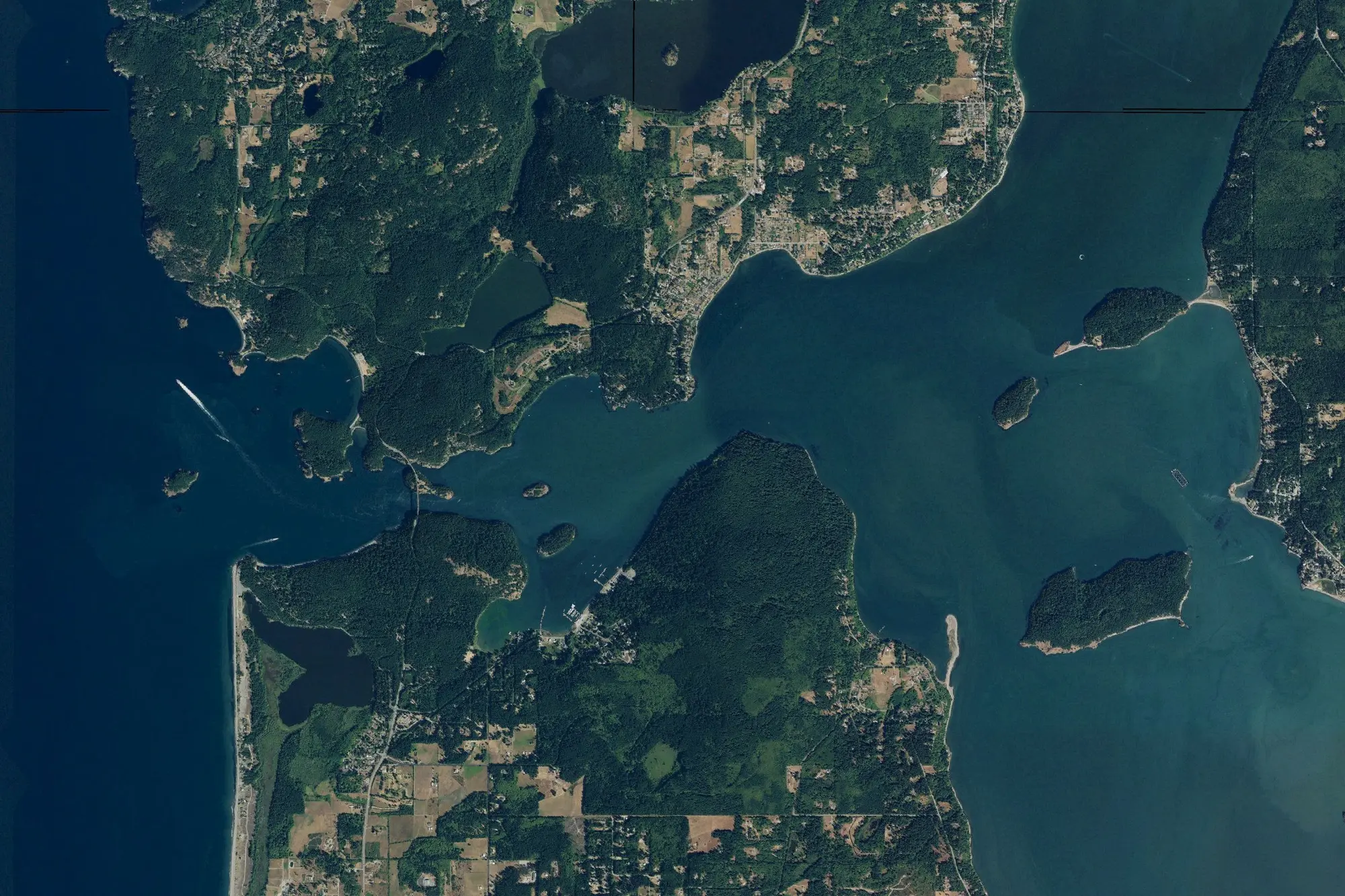Aerial view of Deception Pass