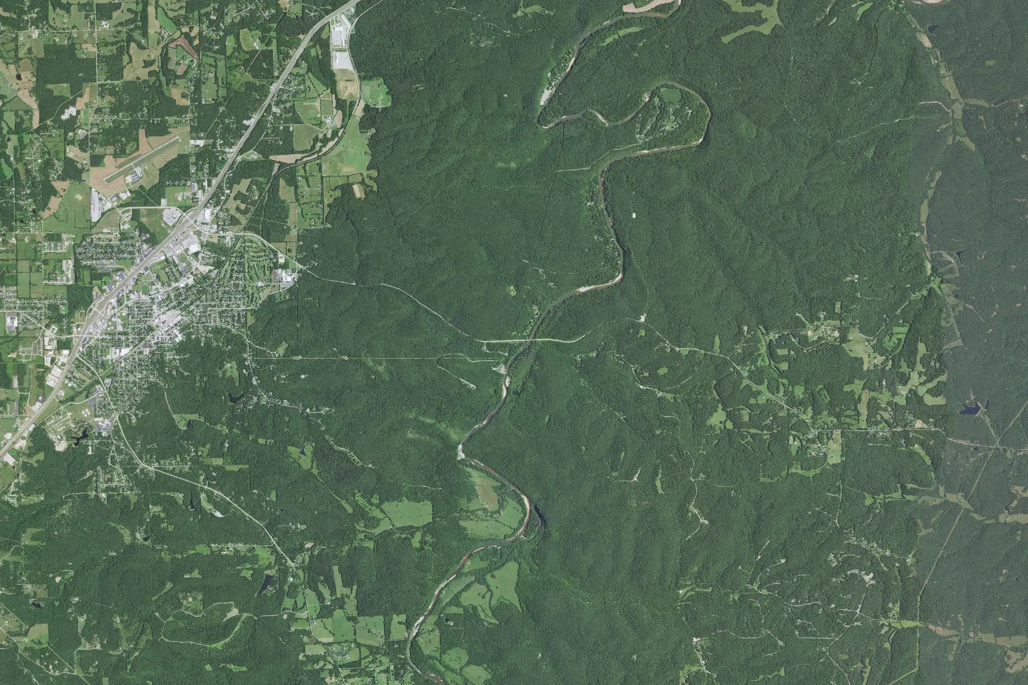 Aerial view of Meramec State Park
