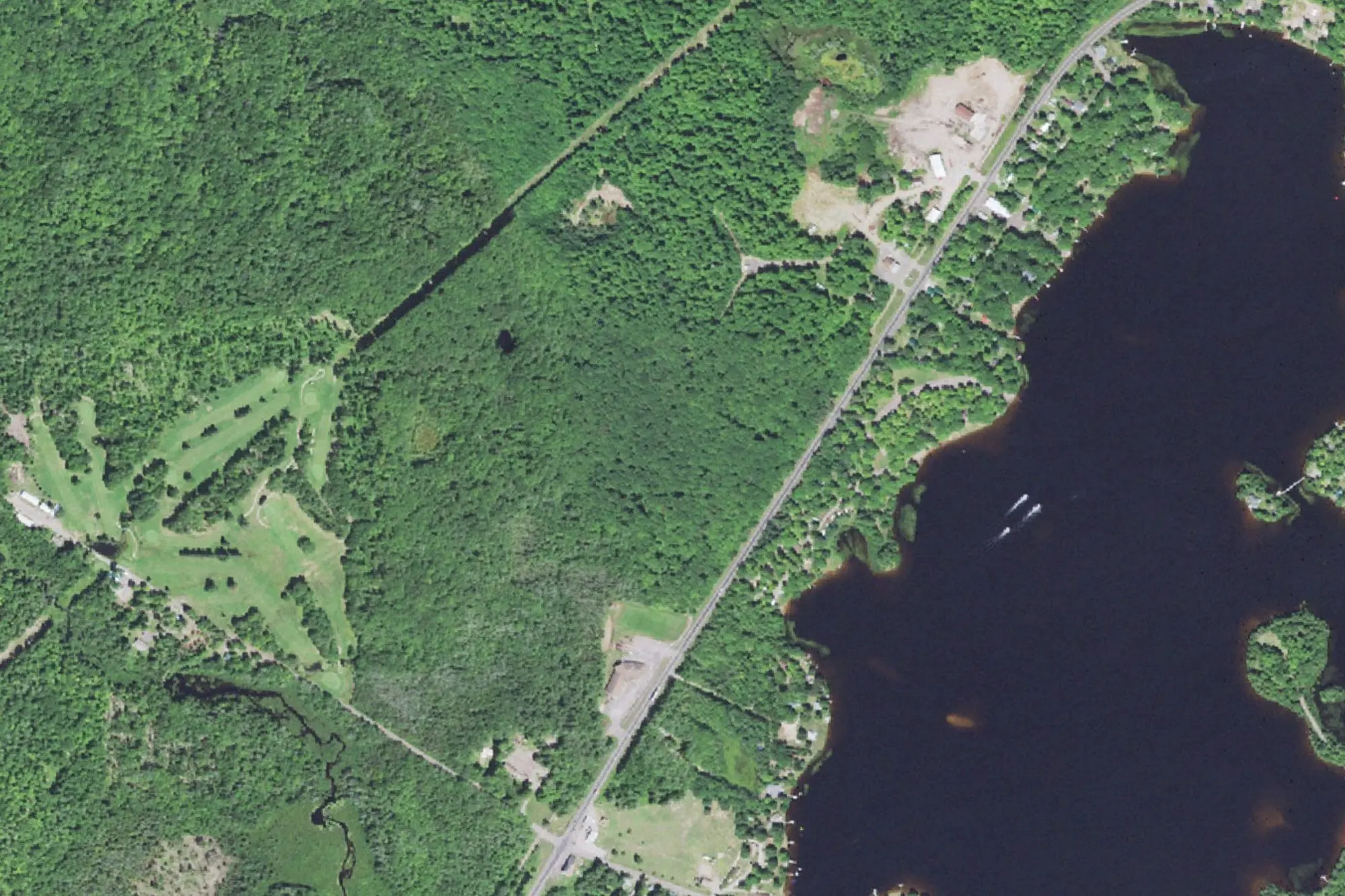 Aerial view of Twin Lakes State Park