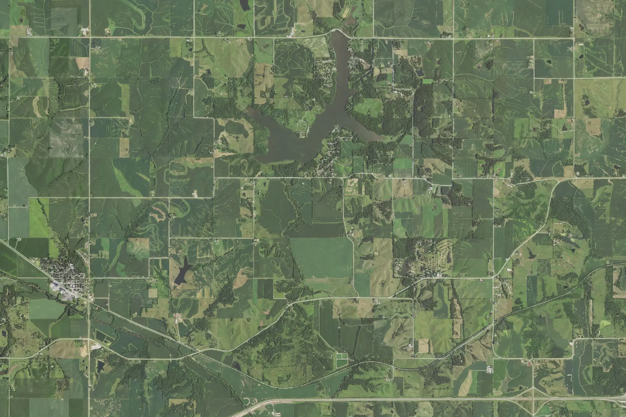 Aerial view of Rock Creek State Park