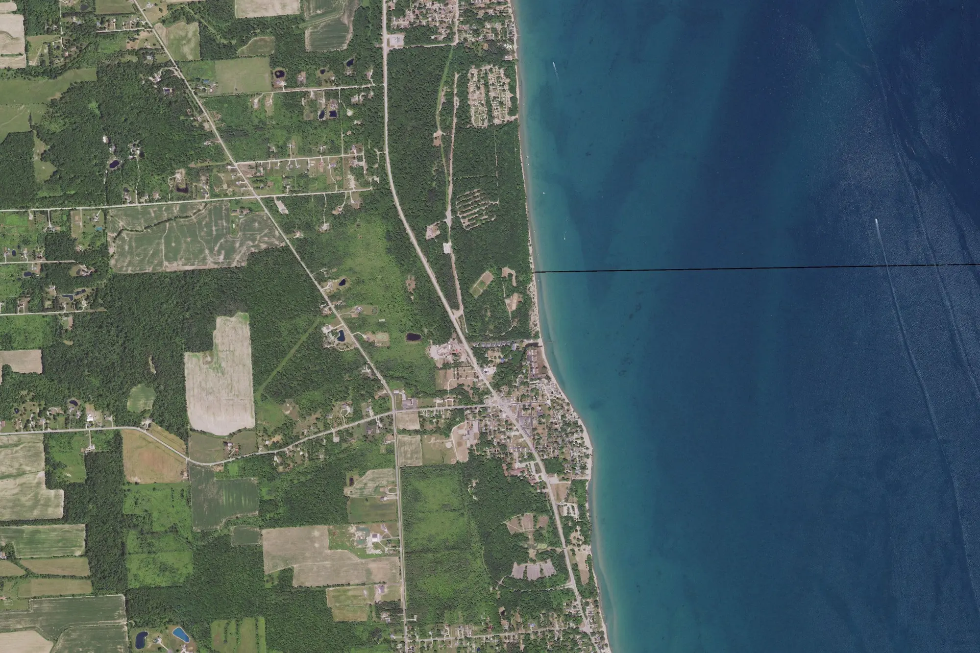 Aerial view of Lakeport State Park