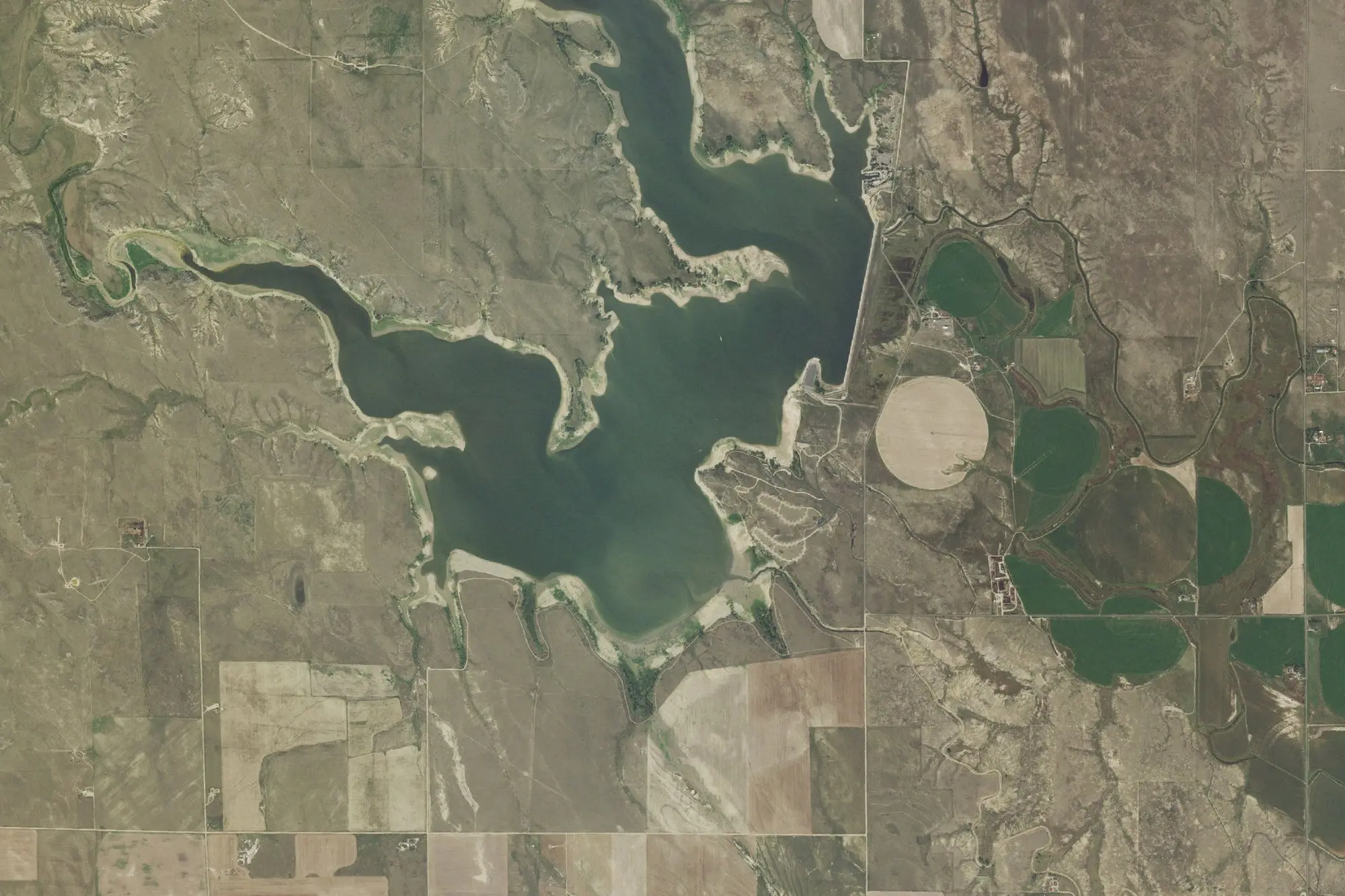 Aerial view of North Sterling State Park