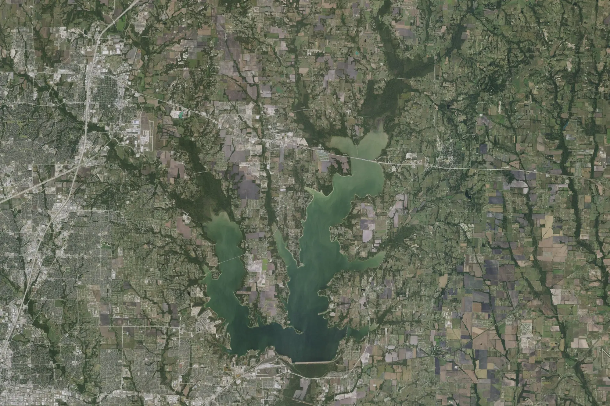 Aerial view of Lavon Recreation Area