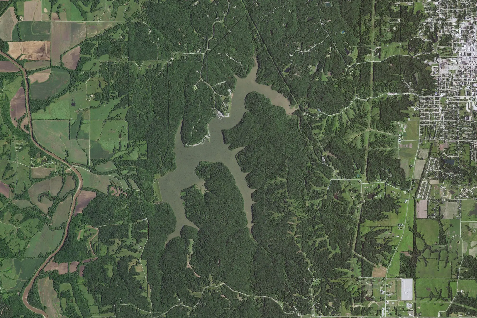 Aerial view of Thousand Hills State Park