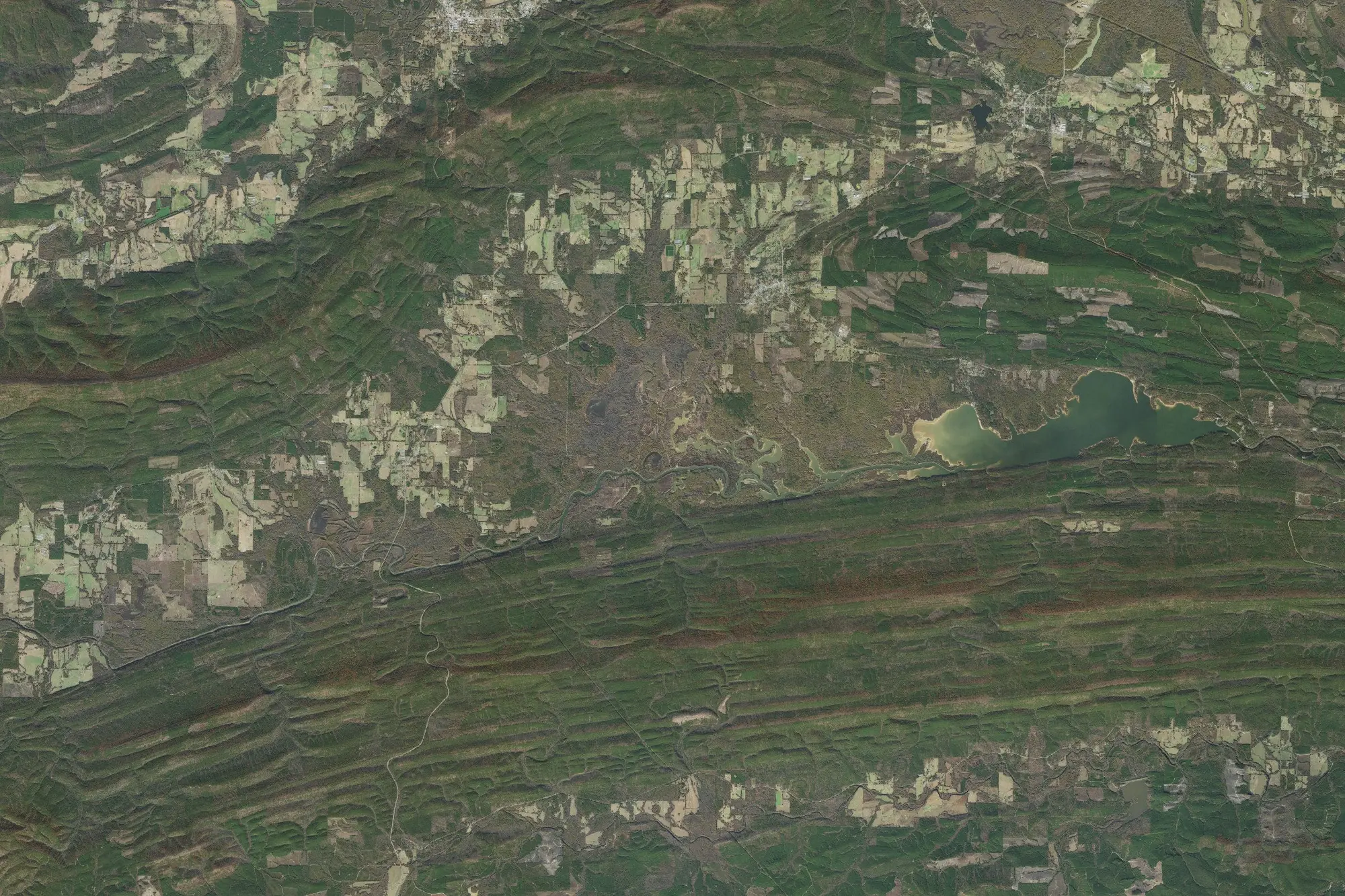 Aerial view of Nimrod Recreation Area