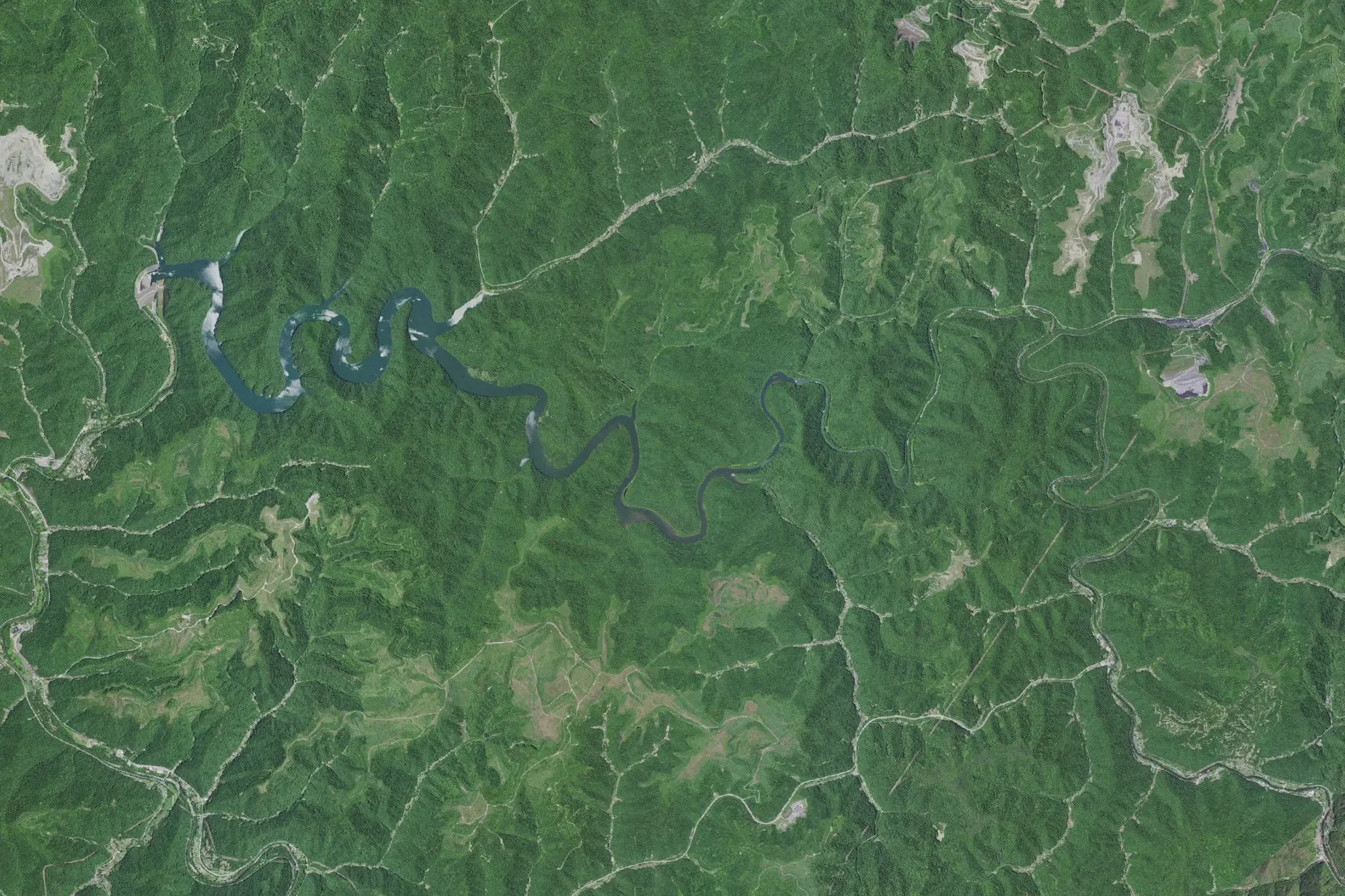 Aerial view of Fishtrap Recreation Area