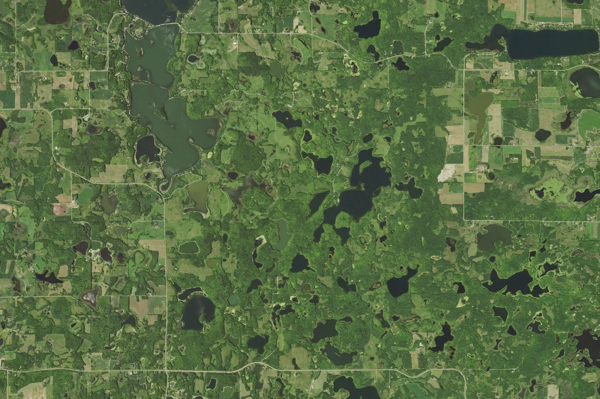 Aerial view of Maplewood State Park
