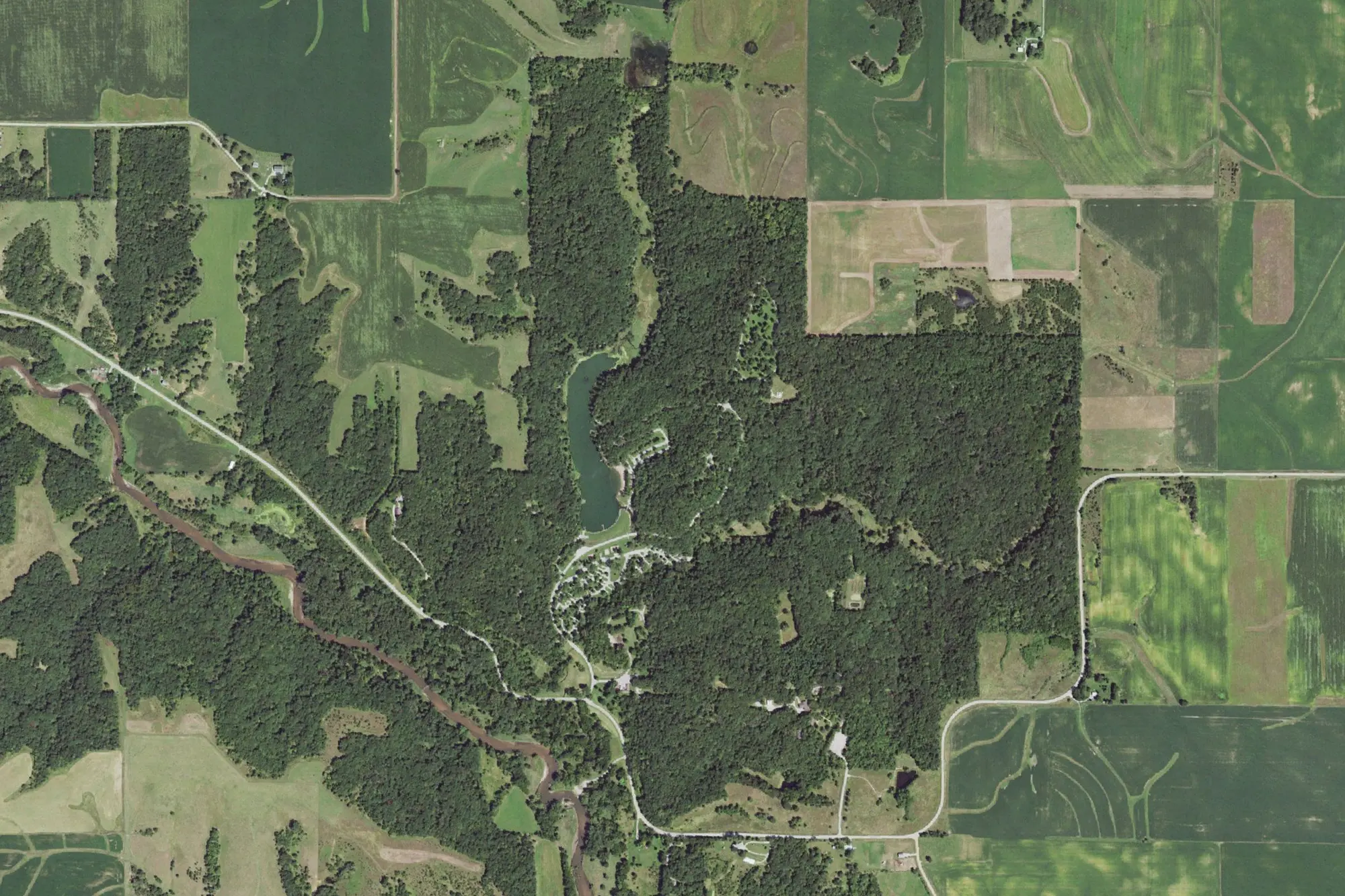 Aerial view of Springbrook State Park
