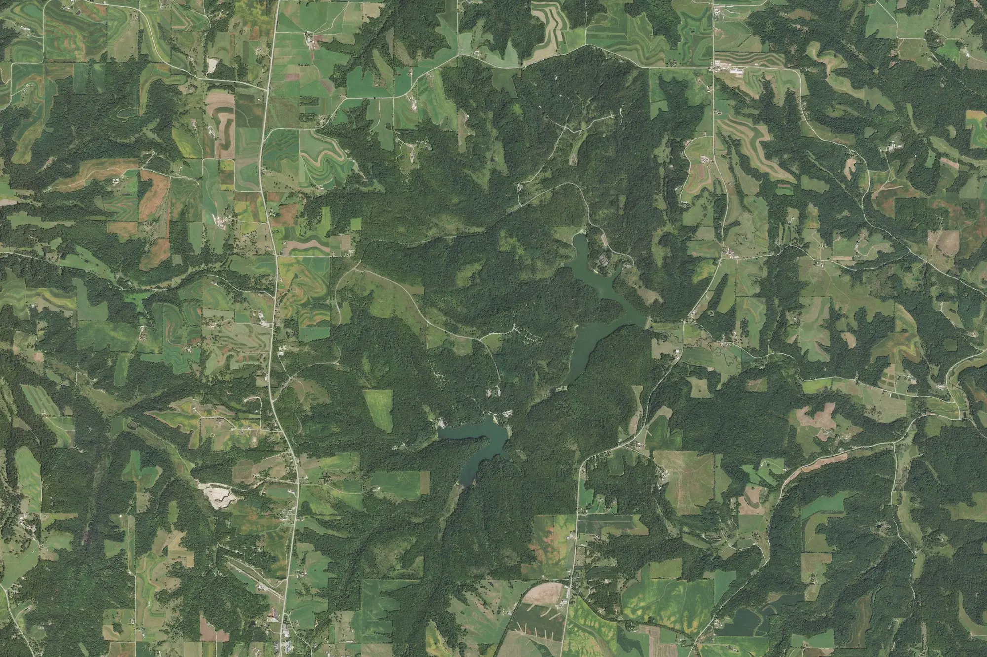 Aerial view of Governor Dodge State Park