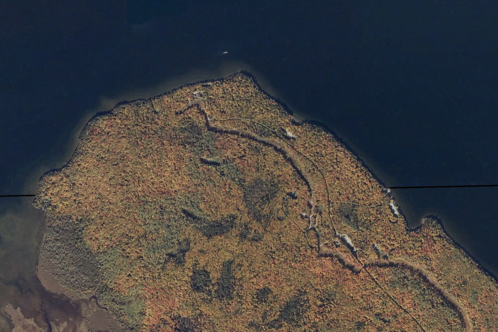 Aerial view of Rangeley Lake
