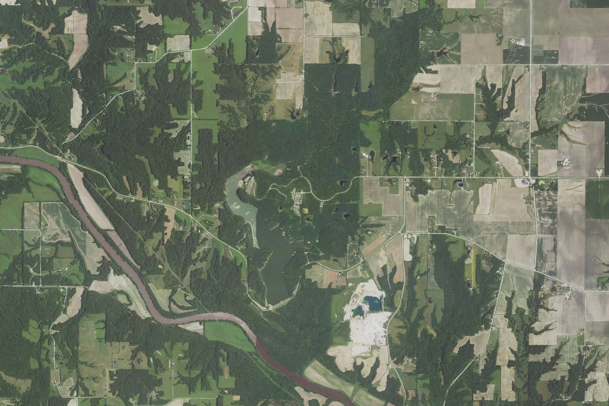Aerial view of Geode State Park