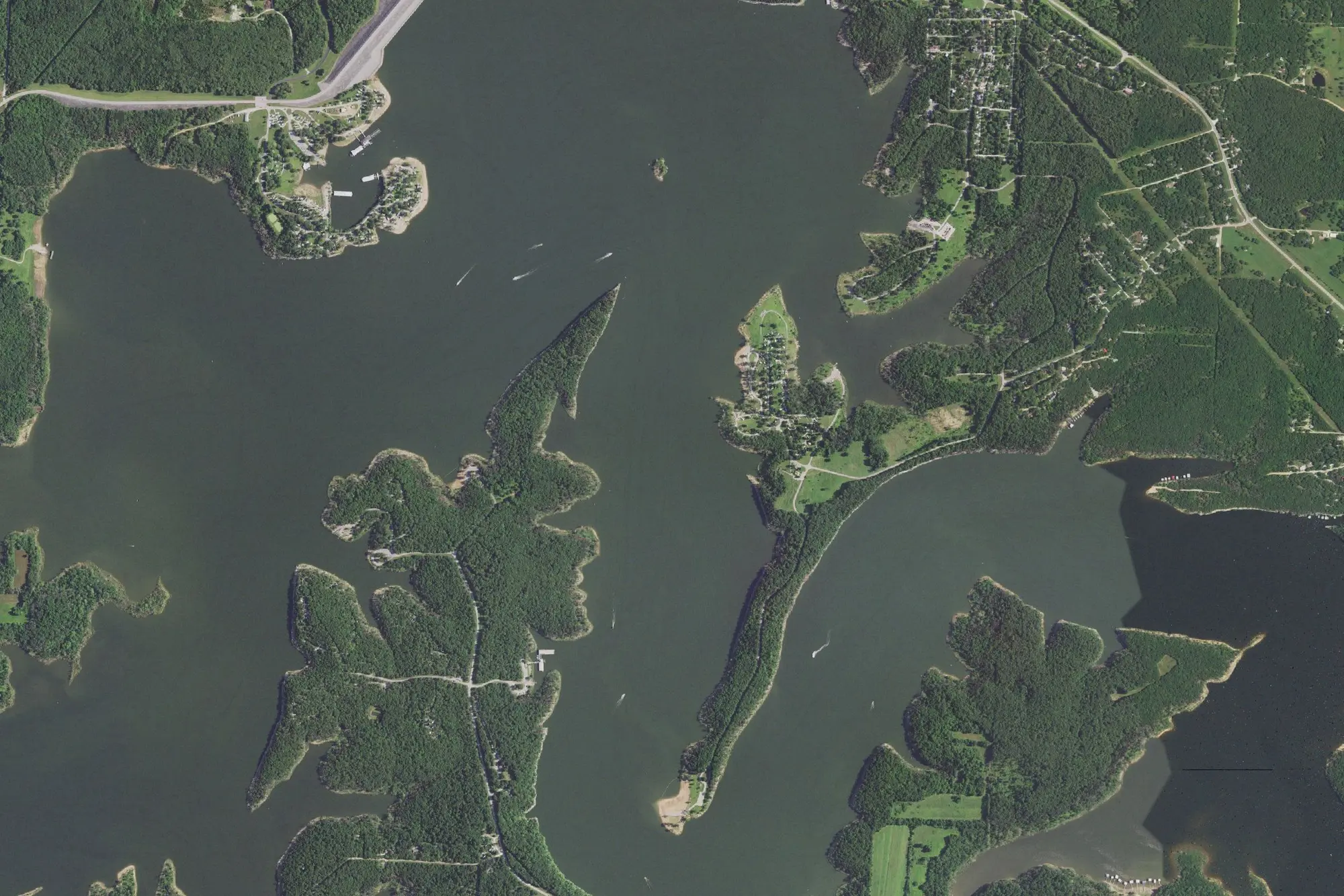 Aerial view of Pomme De Terre State Park