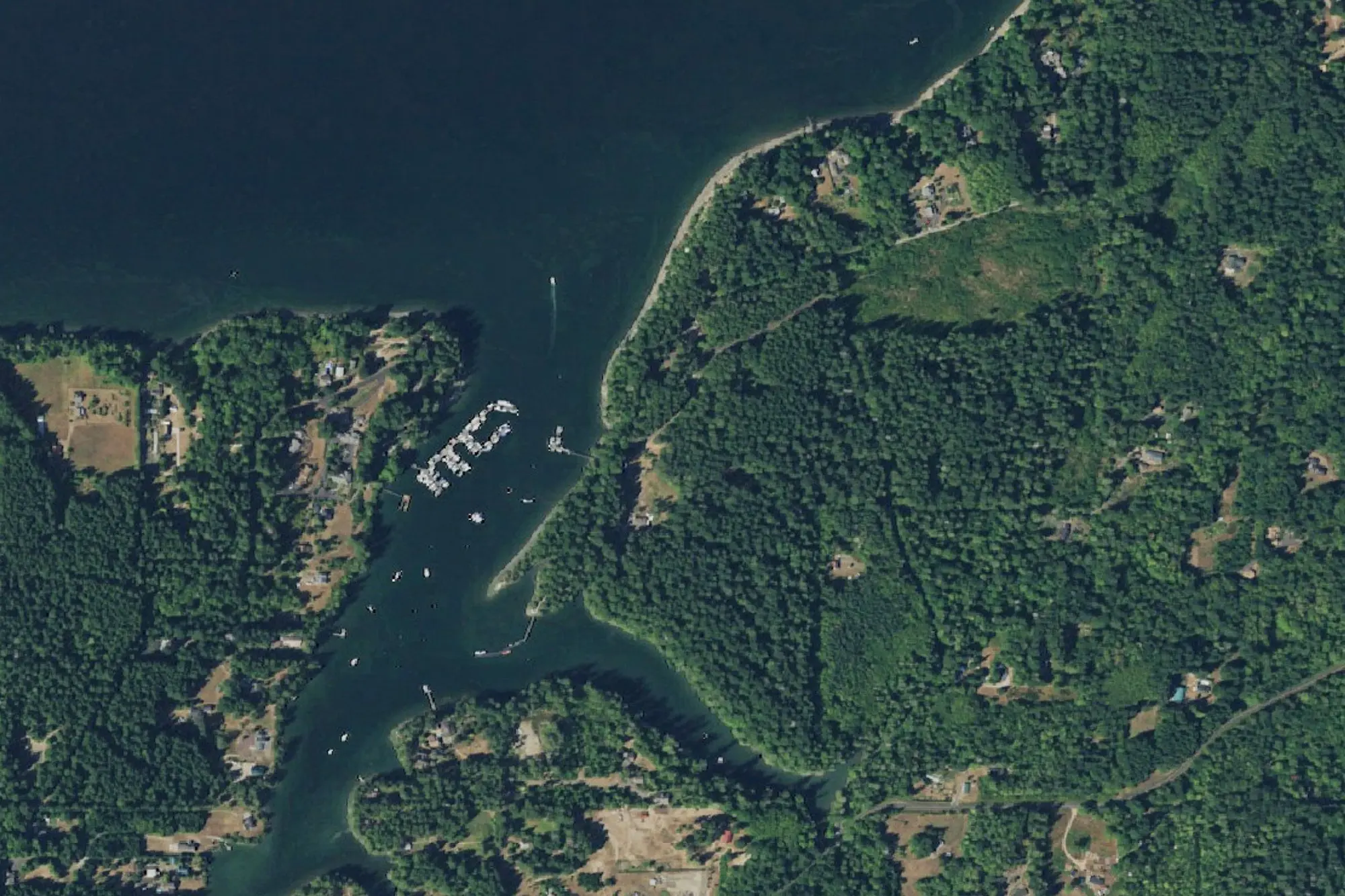 Aerial view of Jarrell Cove
