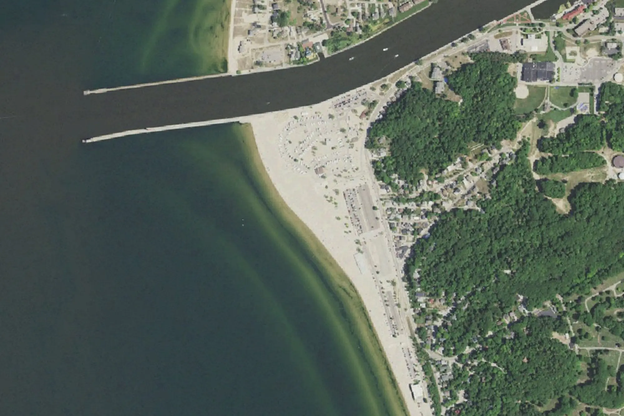Aerial view of Grand Haven State Park
