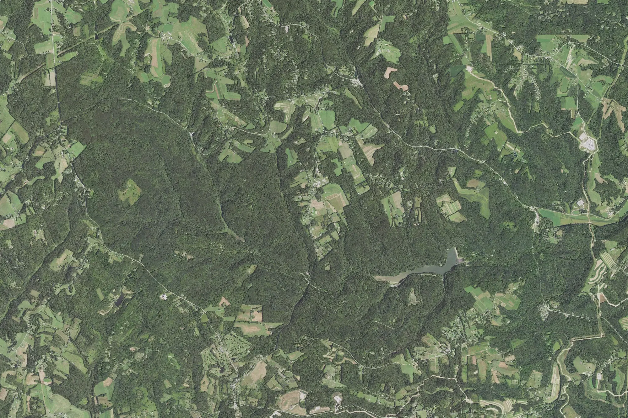 Aerial view of Raccoon Creek State Park