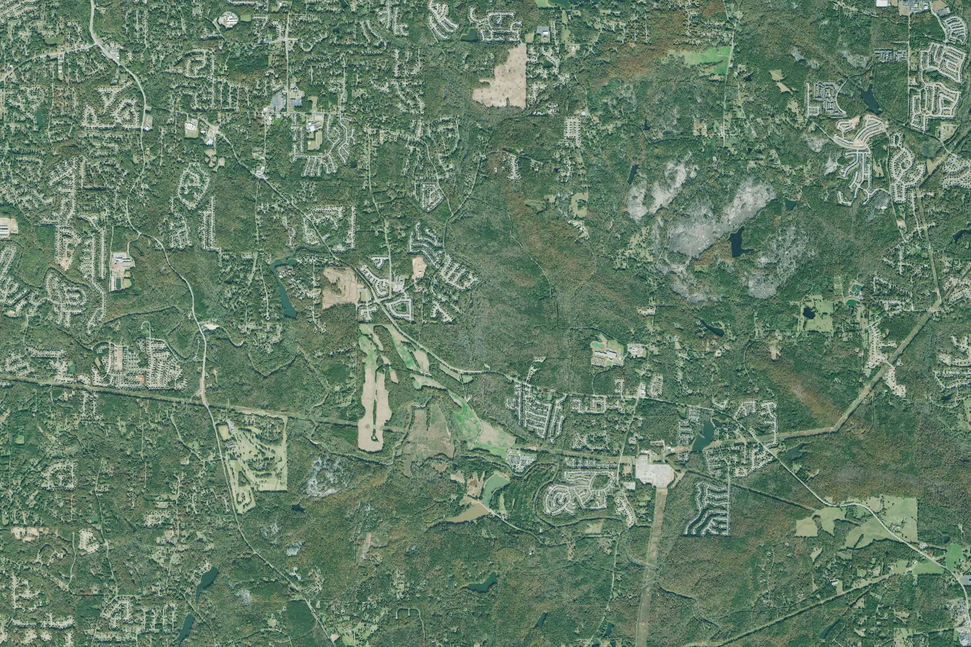 Aerial view of Panola Mountain State Park