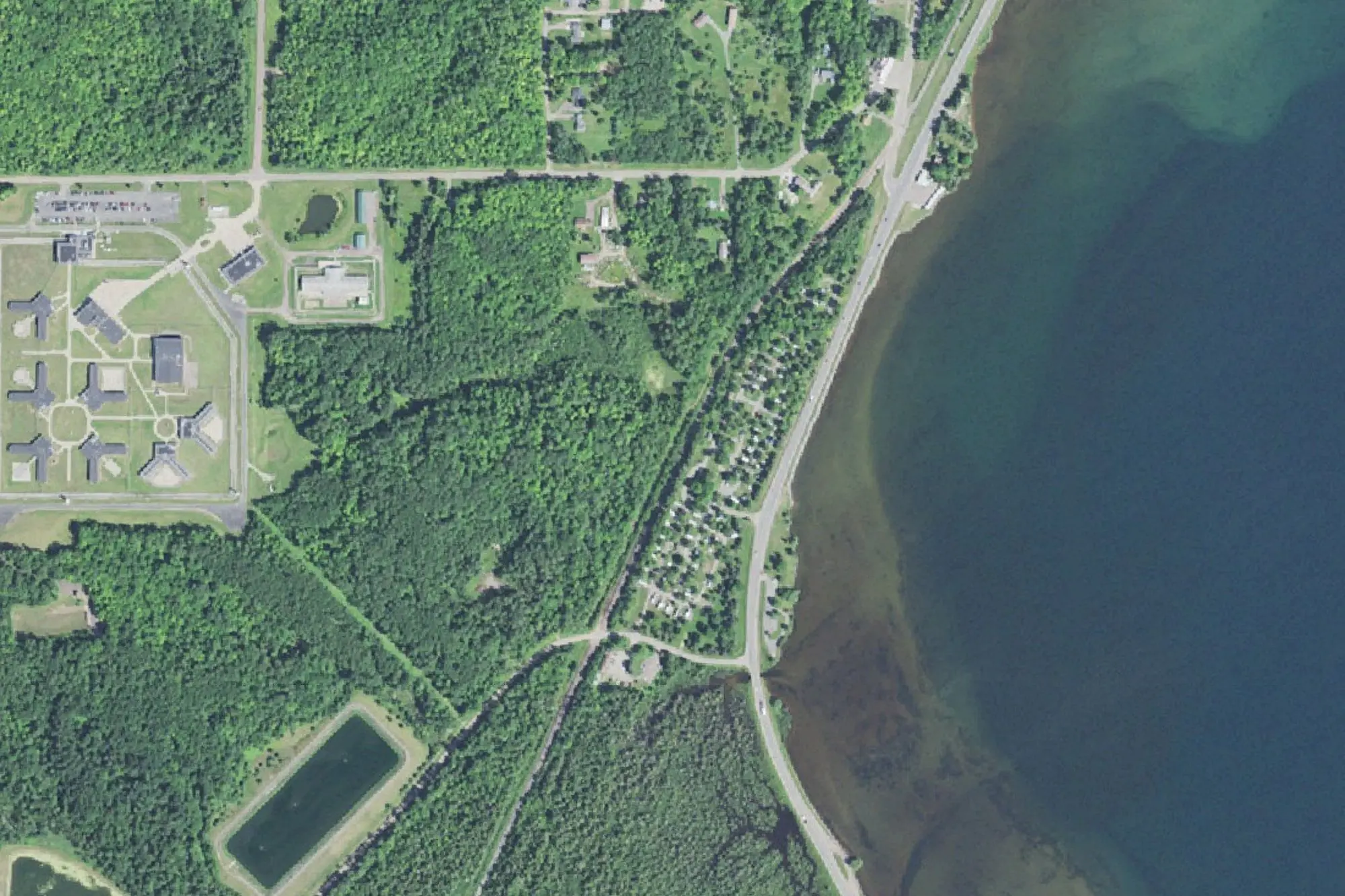 Aerial view of Baraga State Park