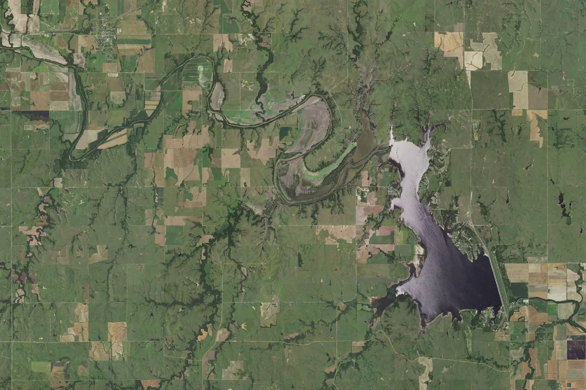 Aerial view of Kanopolis Recreation Area