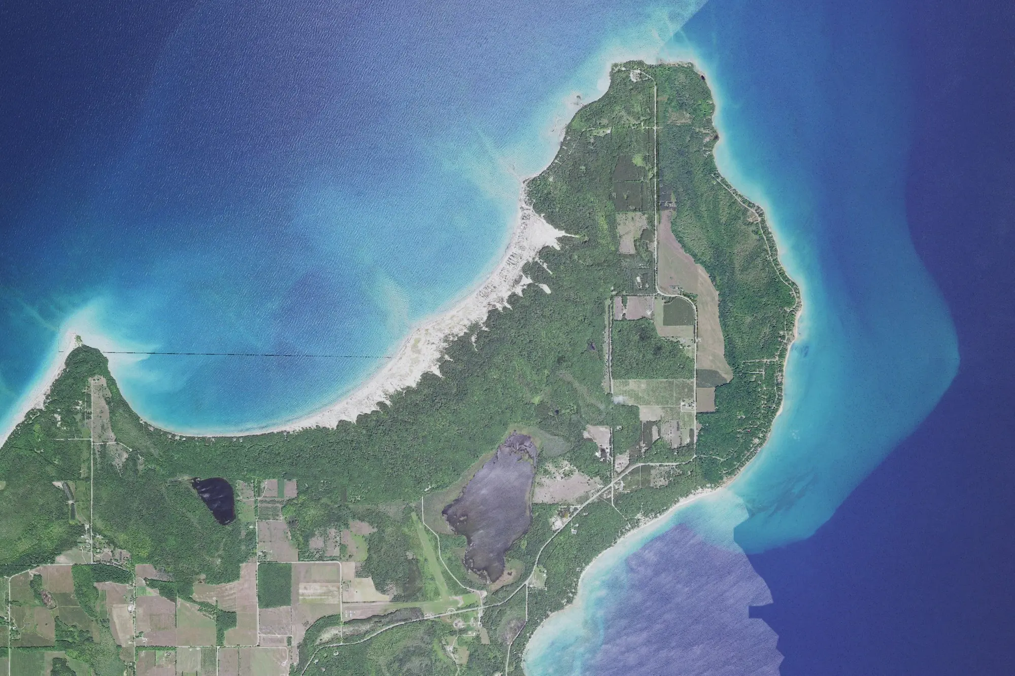 Aerial view of Leelanau State Park