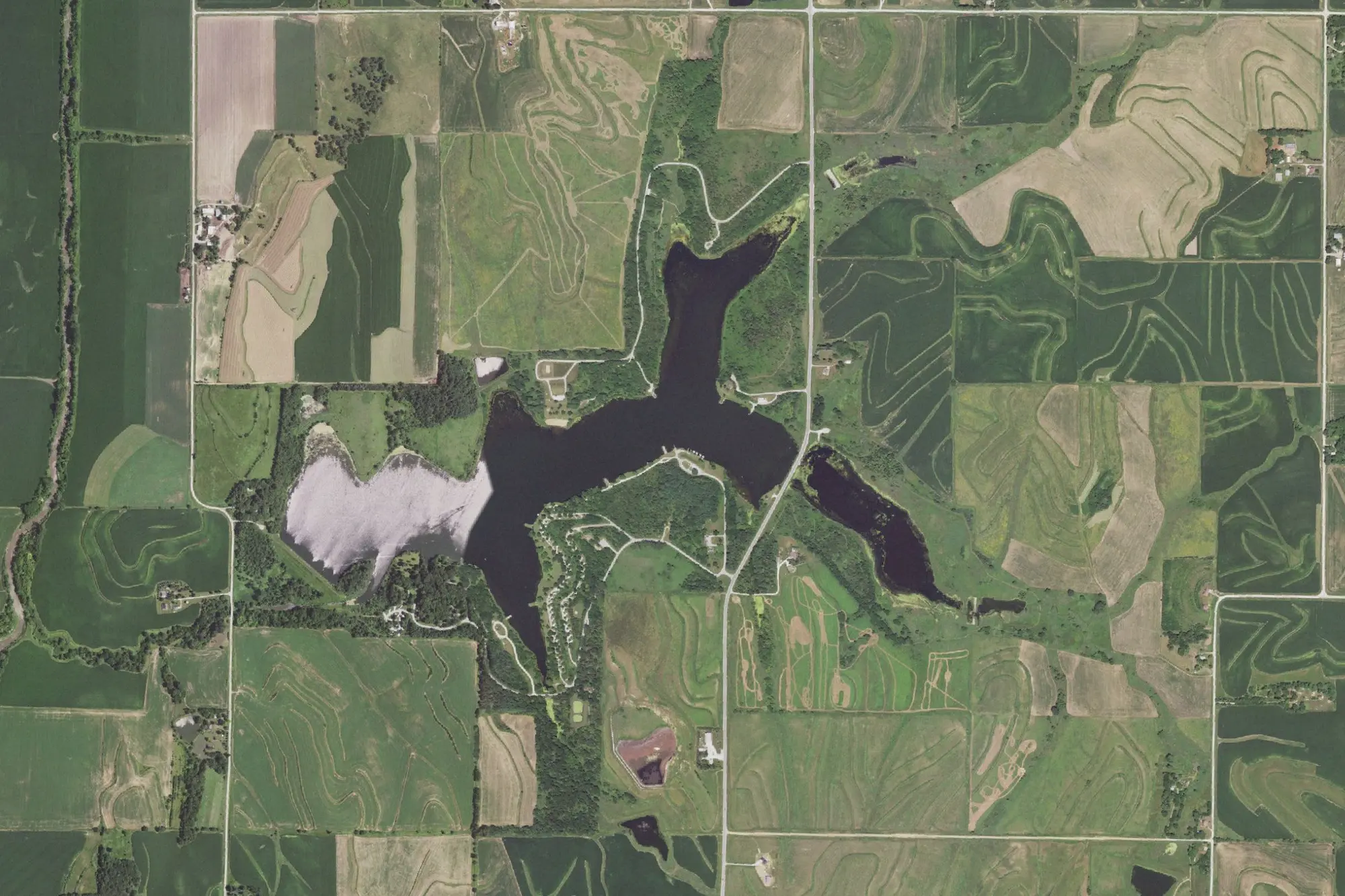 Aerial view of Prairie Rose State Park