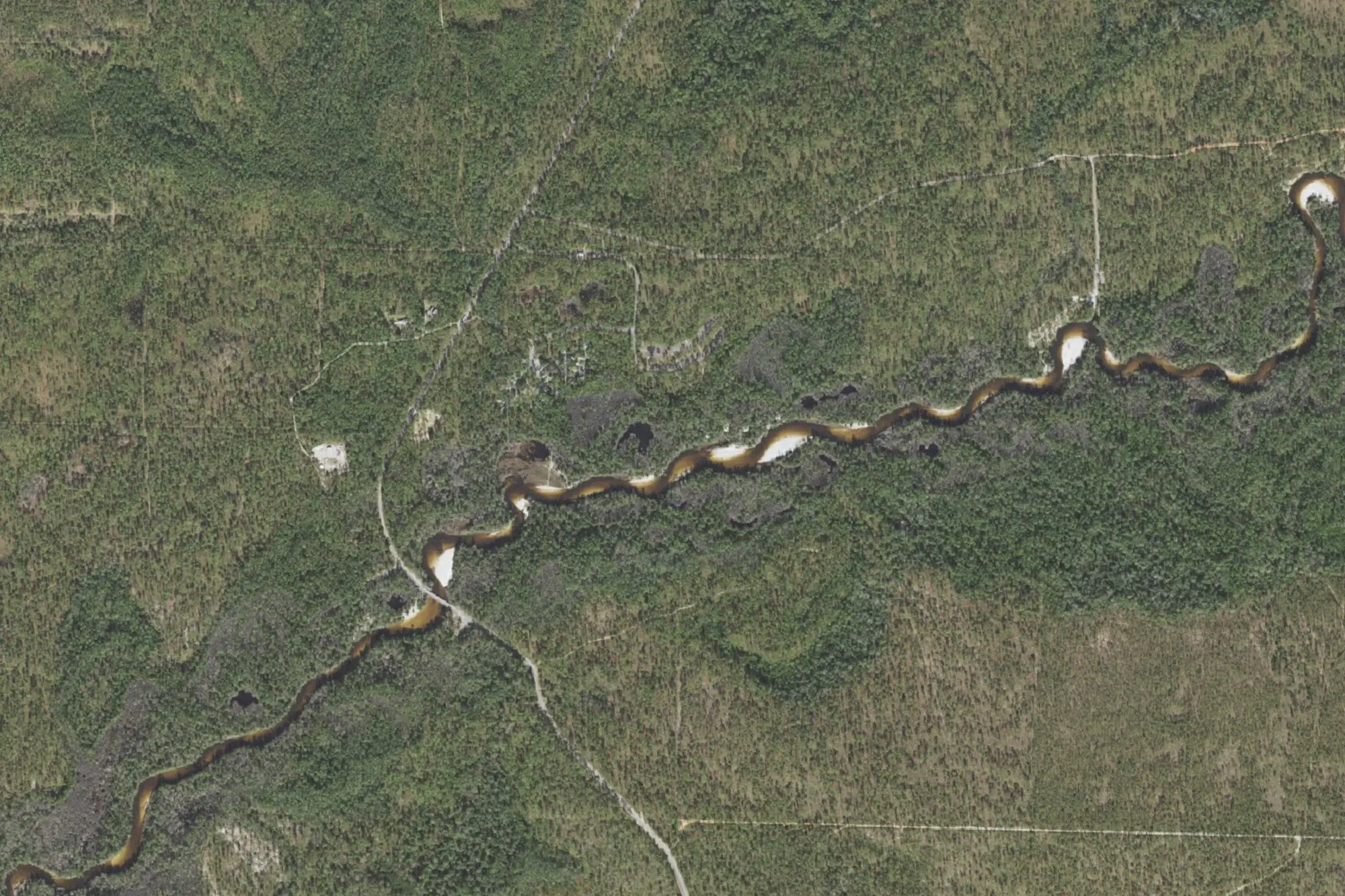 Aerial view of Blackwater River State Park