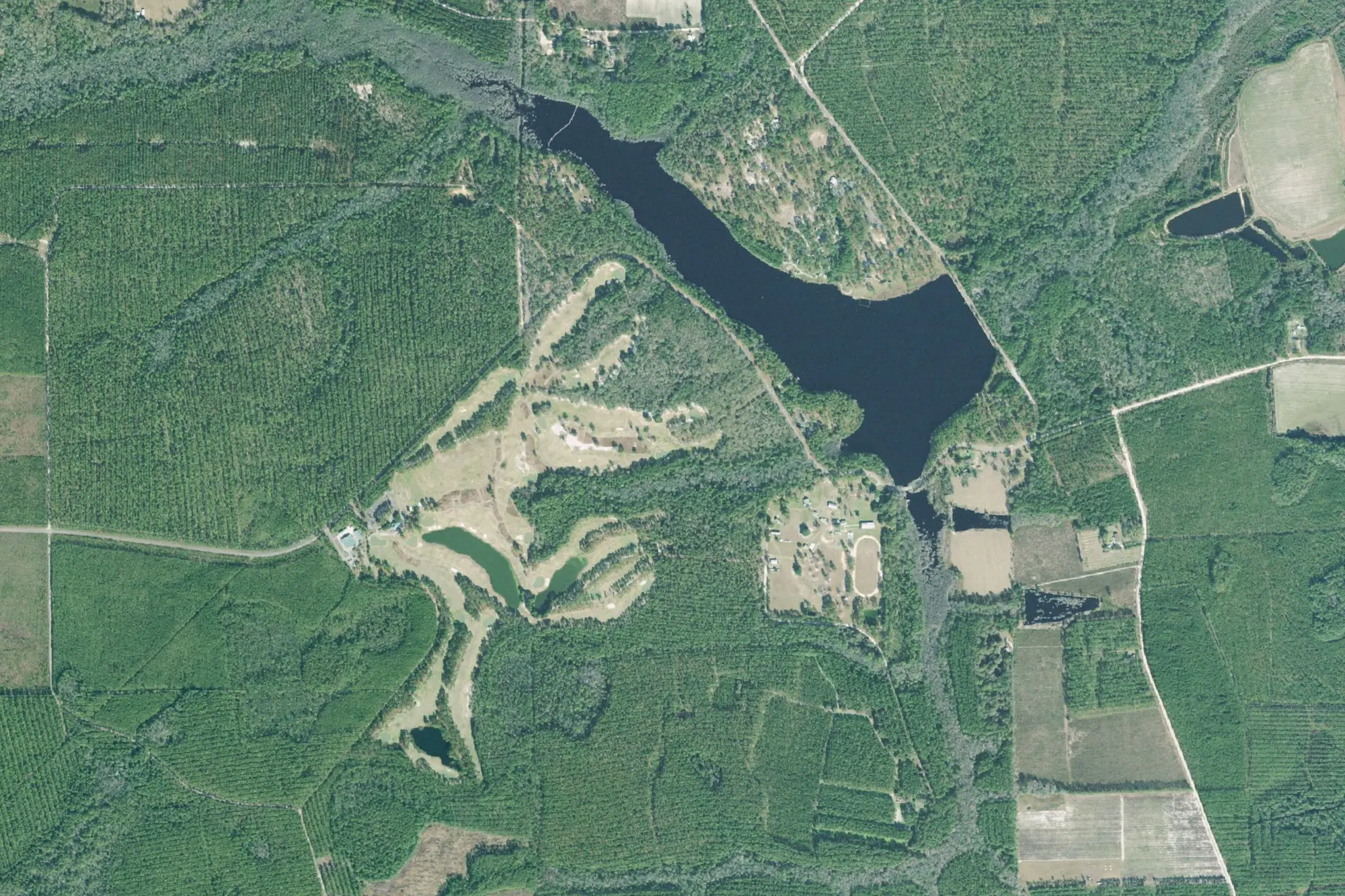 Aerial view of Laura Walker State Park