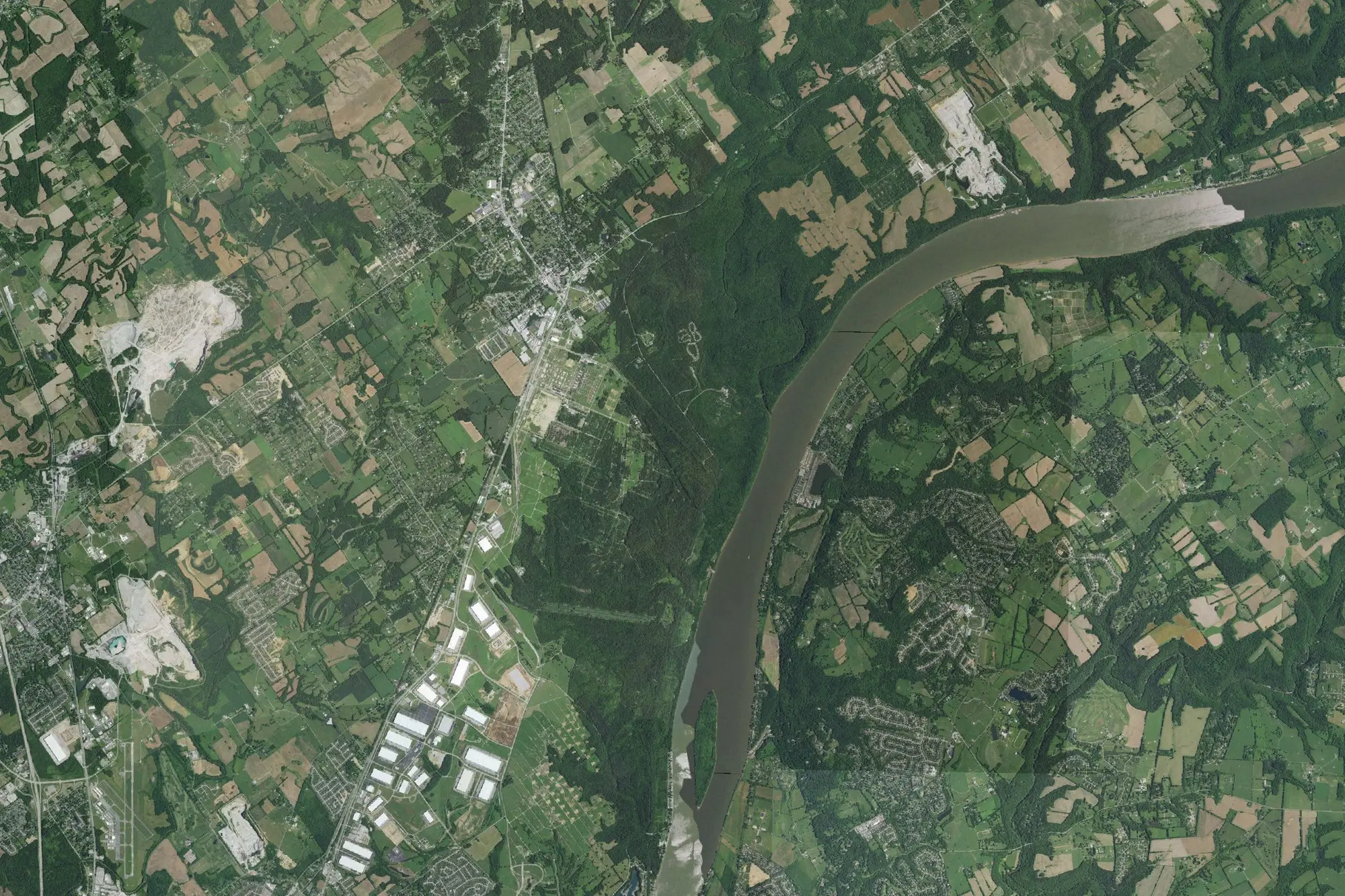 Aerial view of Charlestown State Park