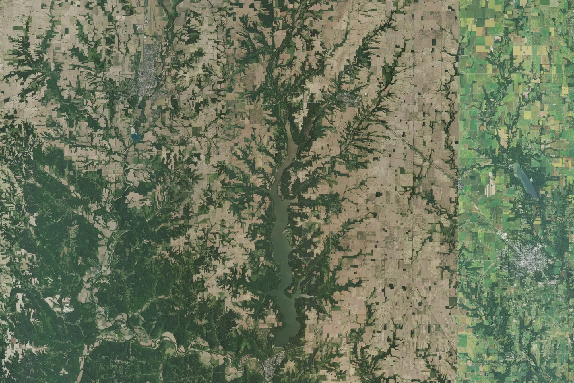 Aerial view of Brookville Recreation Area
