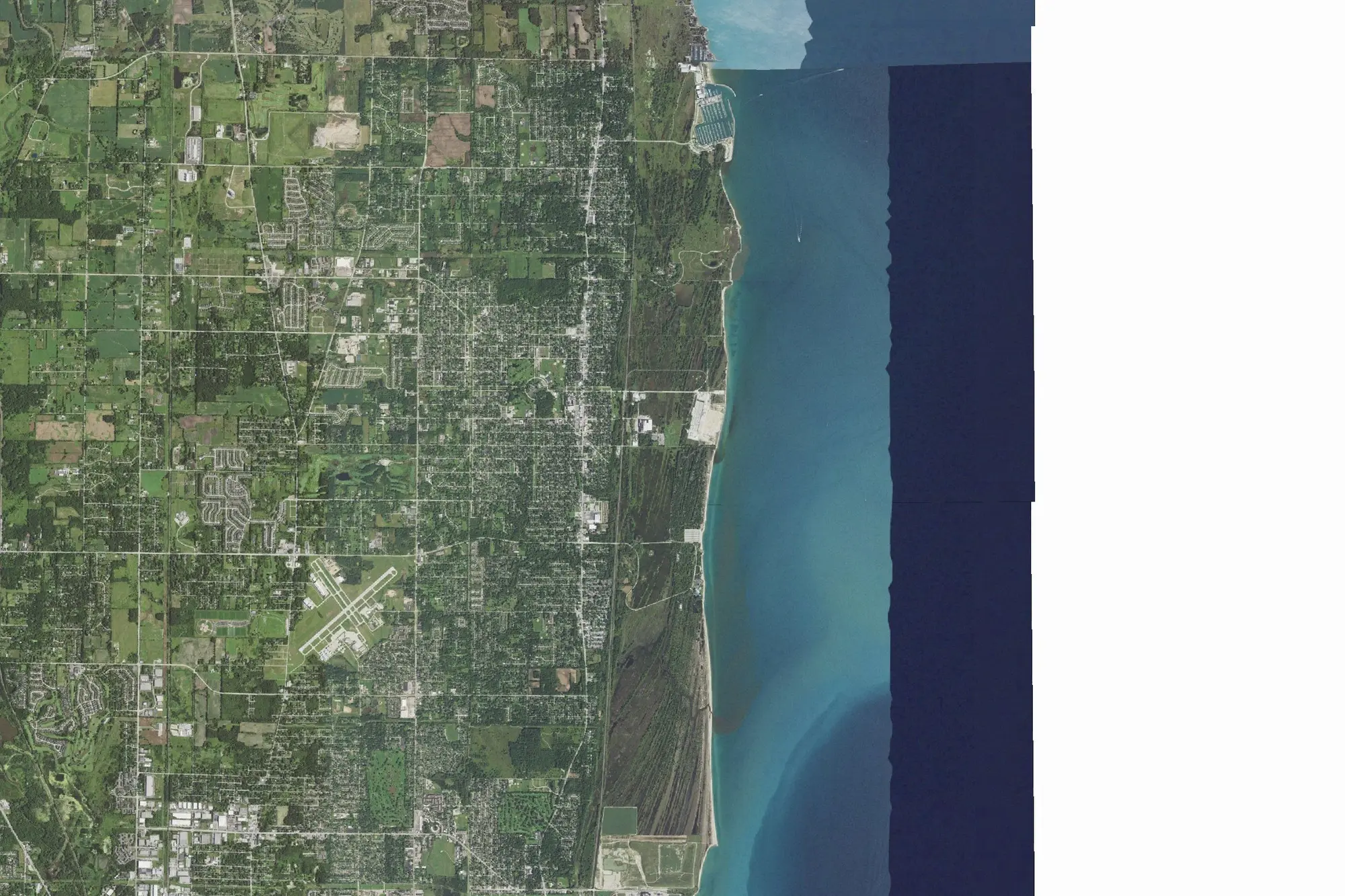 Aerial view of Adeline Jay Geo-Karis Illinois Beach State Park
