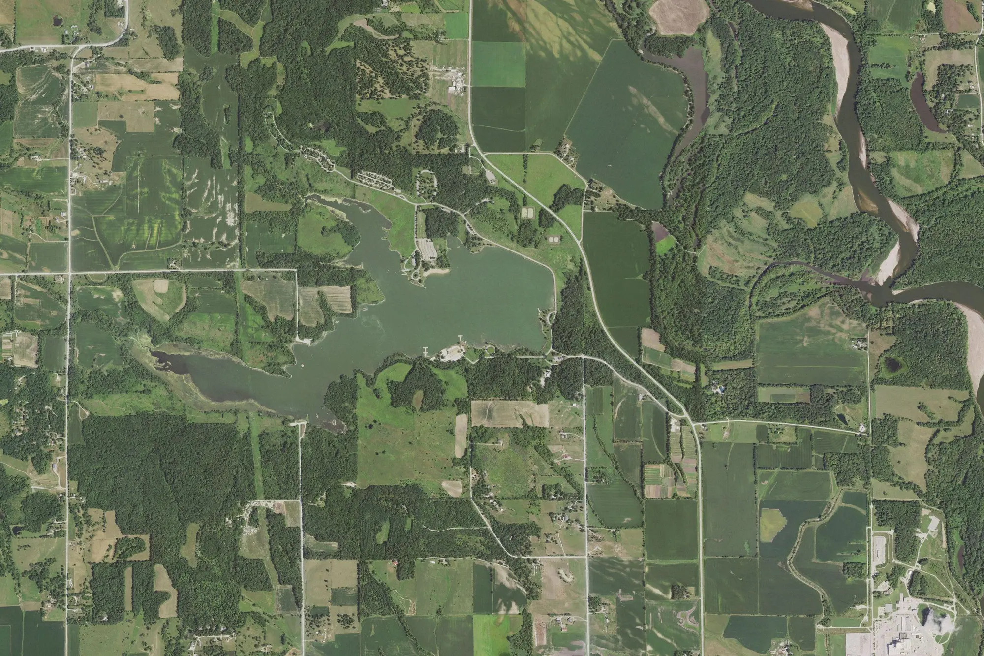 Aerial view of Pleasant Creek State Recreation Area