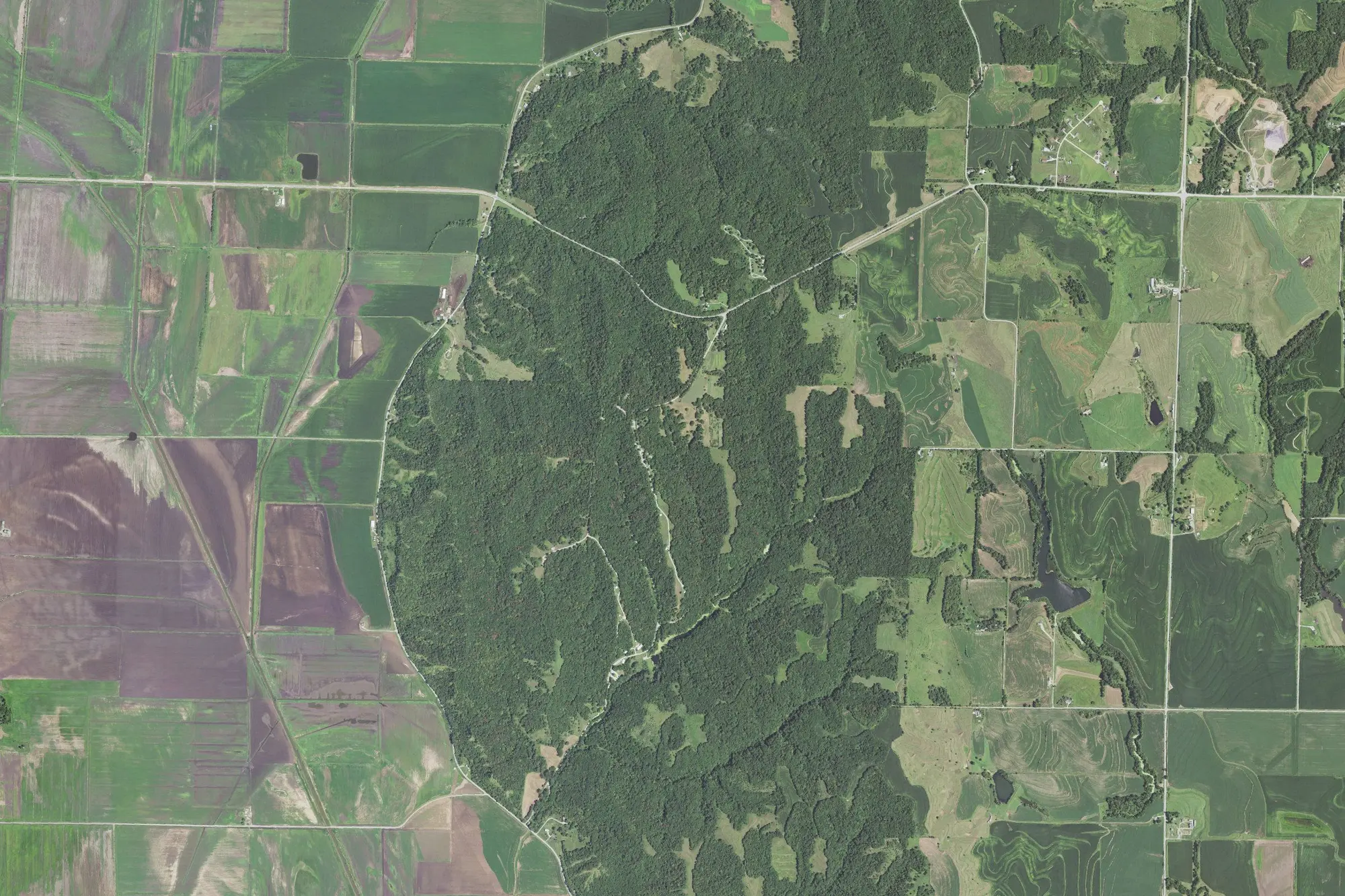Aerial view of Waubonsie State Park